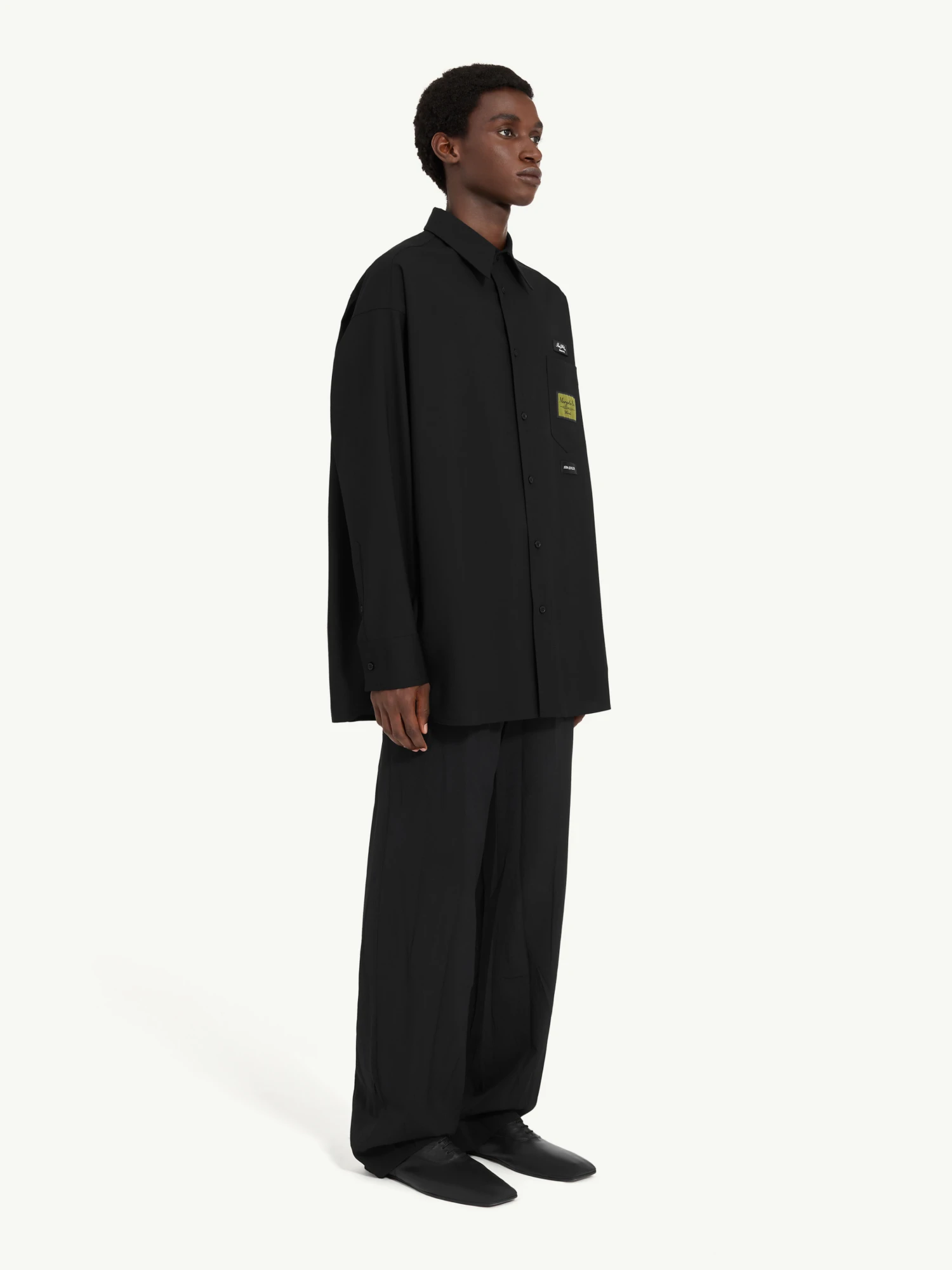 Рубашка MM6 Maison Margiela Tailored Wool-Blend Black