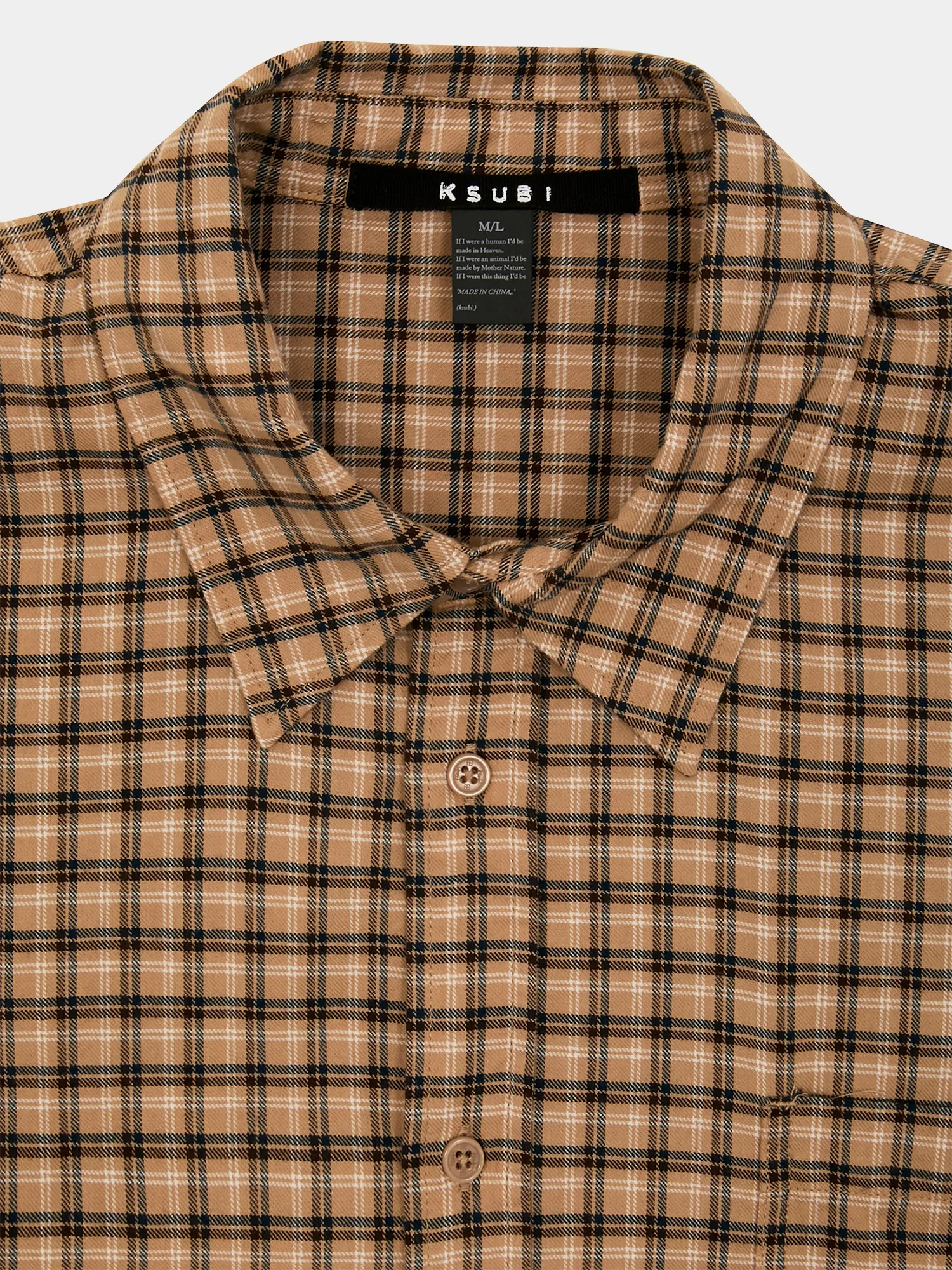Рубашка Ksubi Astra Tan Plaid Multi