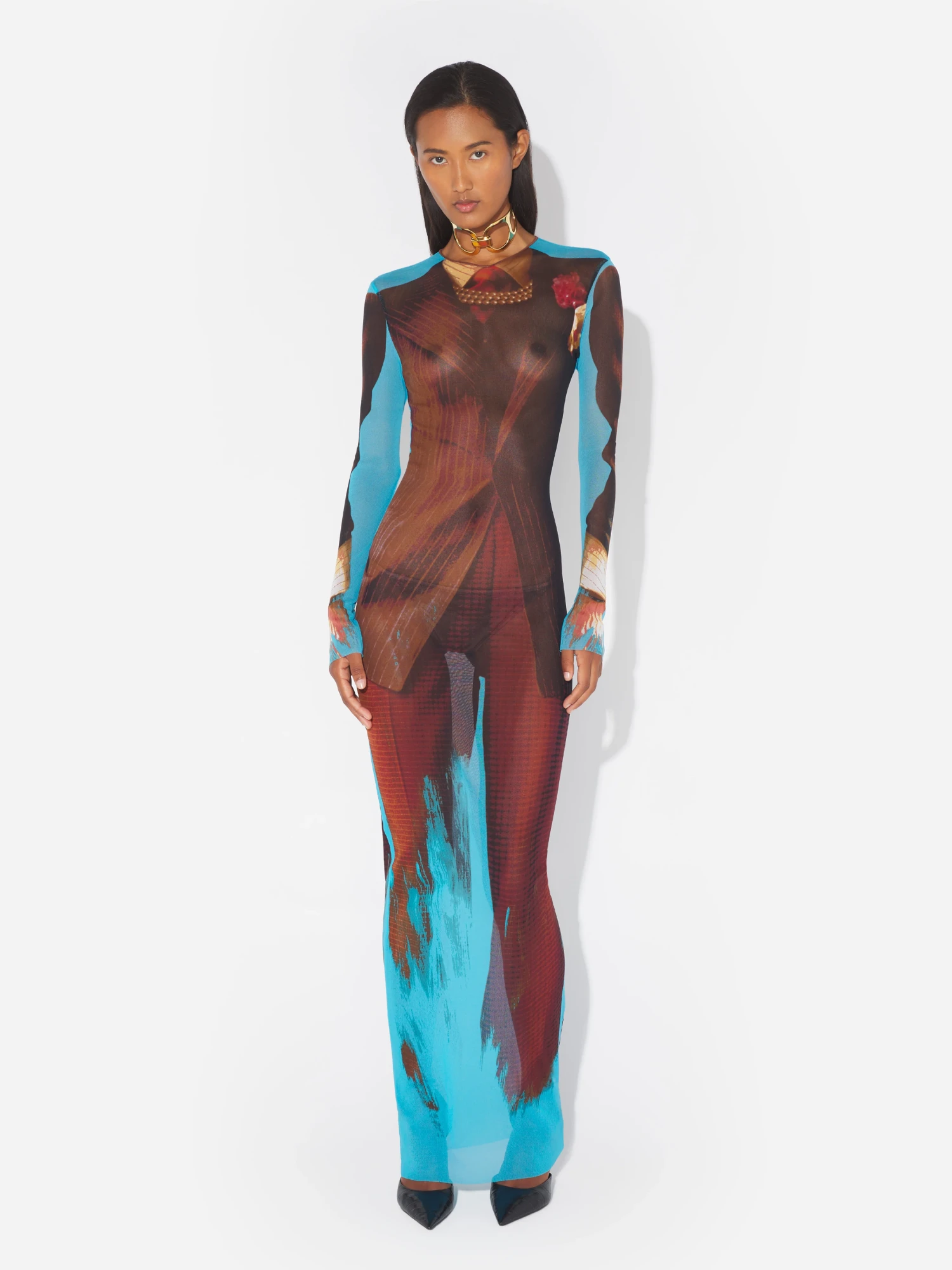 Женское платье Jean Paul Gaultier Re-Edition: La Robe Tennis Multicolor