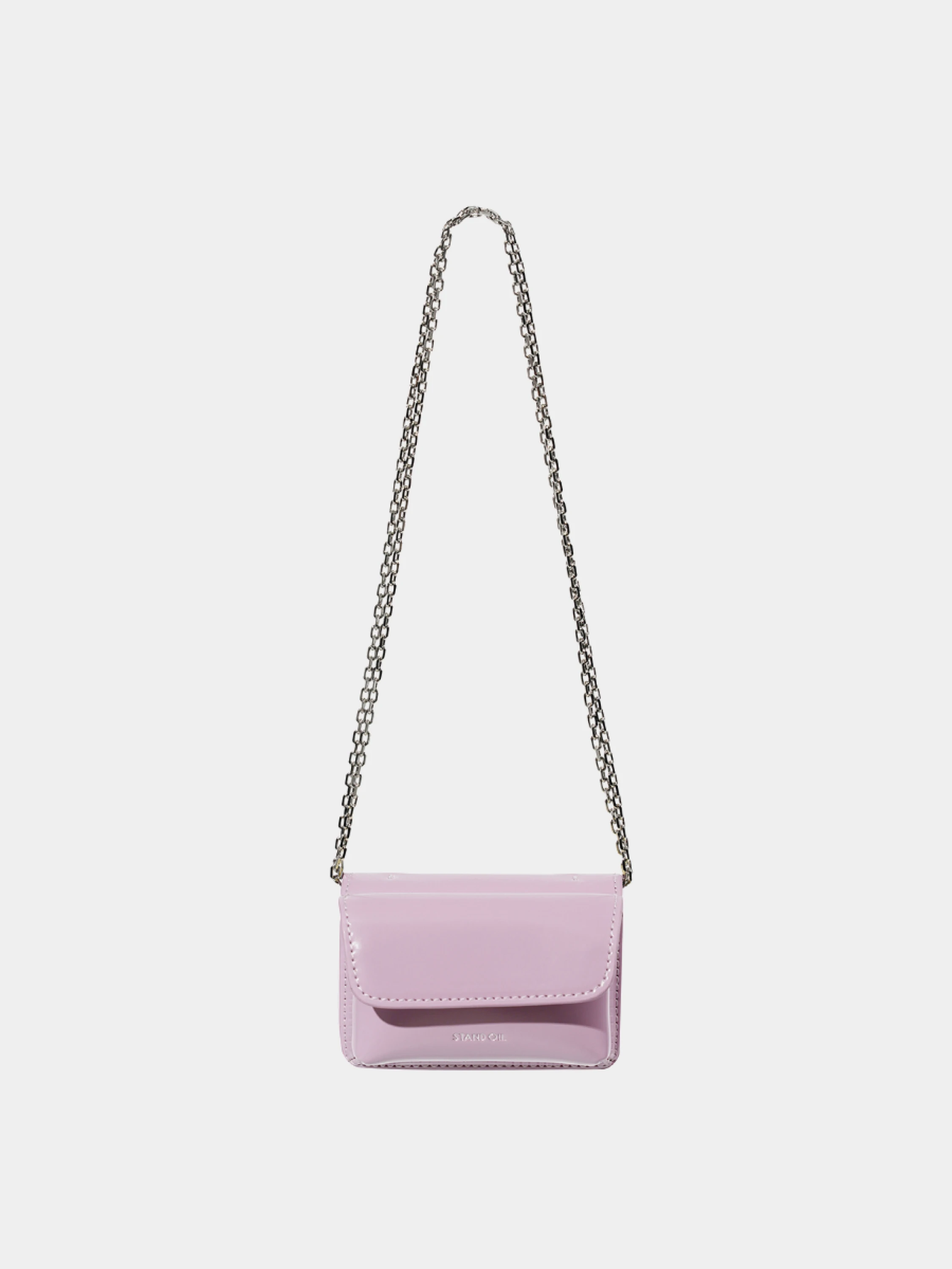 Женская сумка STAND OIL Chubby Wallet Glossy Vintage Pink