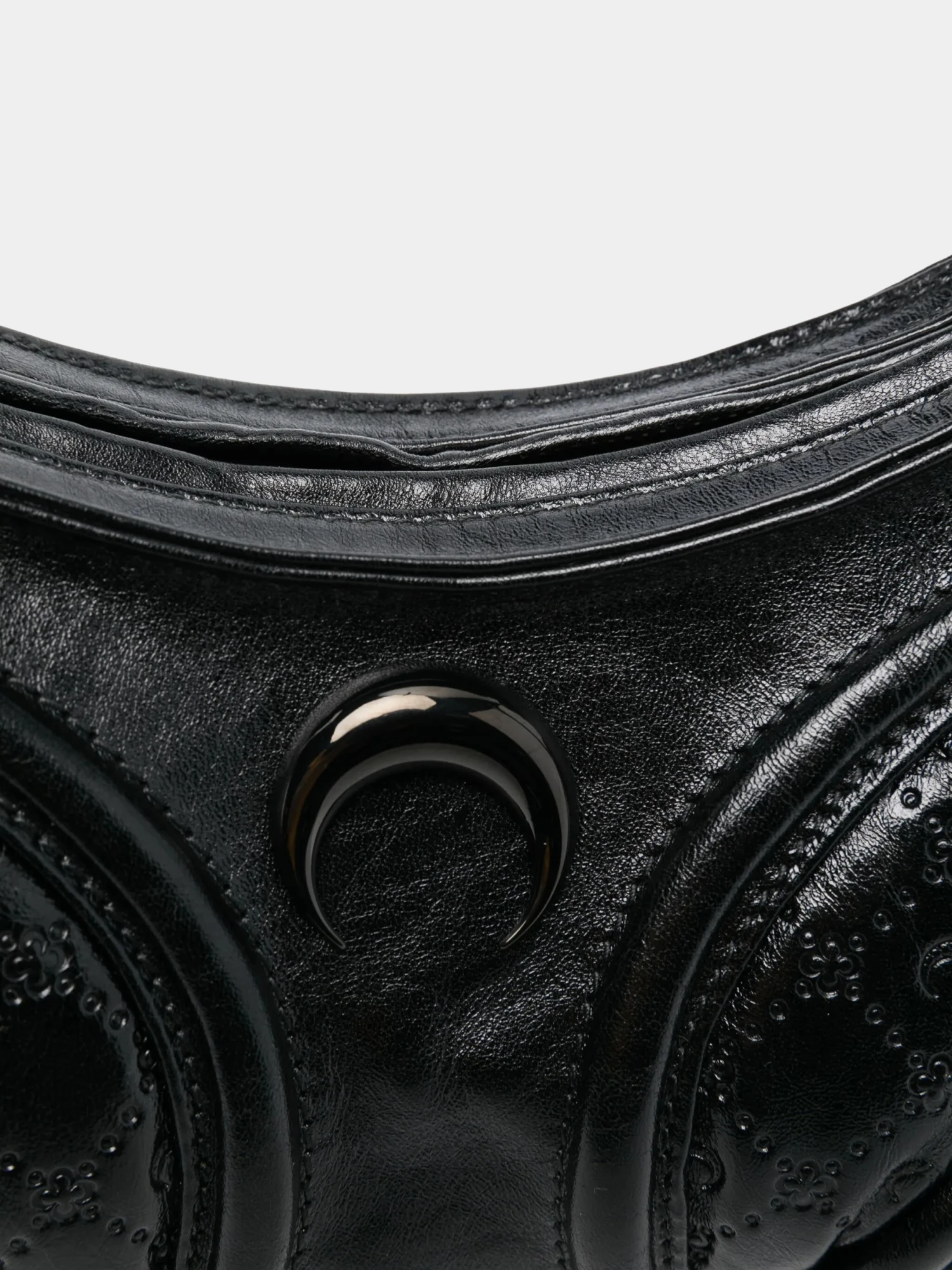 Сумка Marine Serre Moonogram Embossed Futura Mini Black