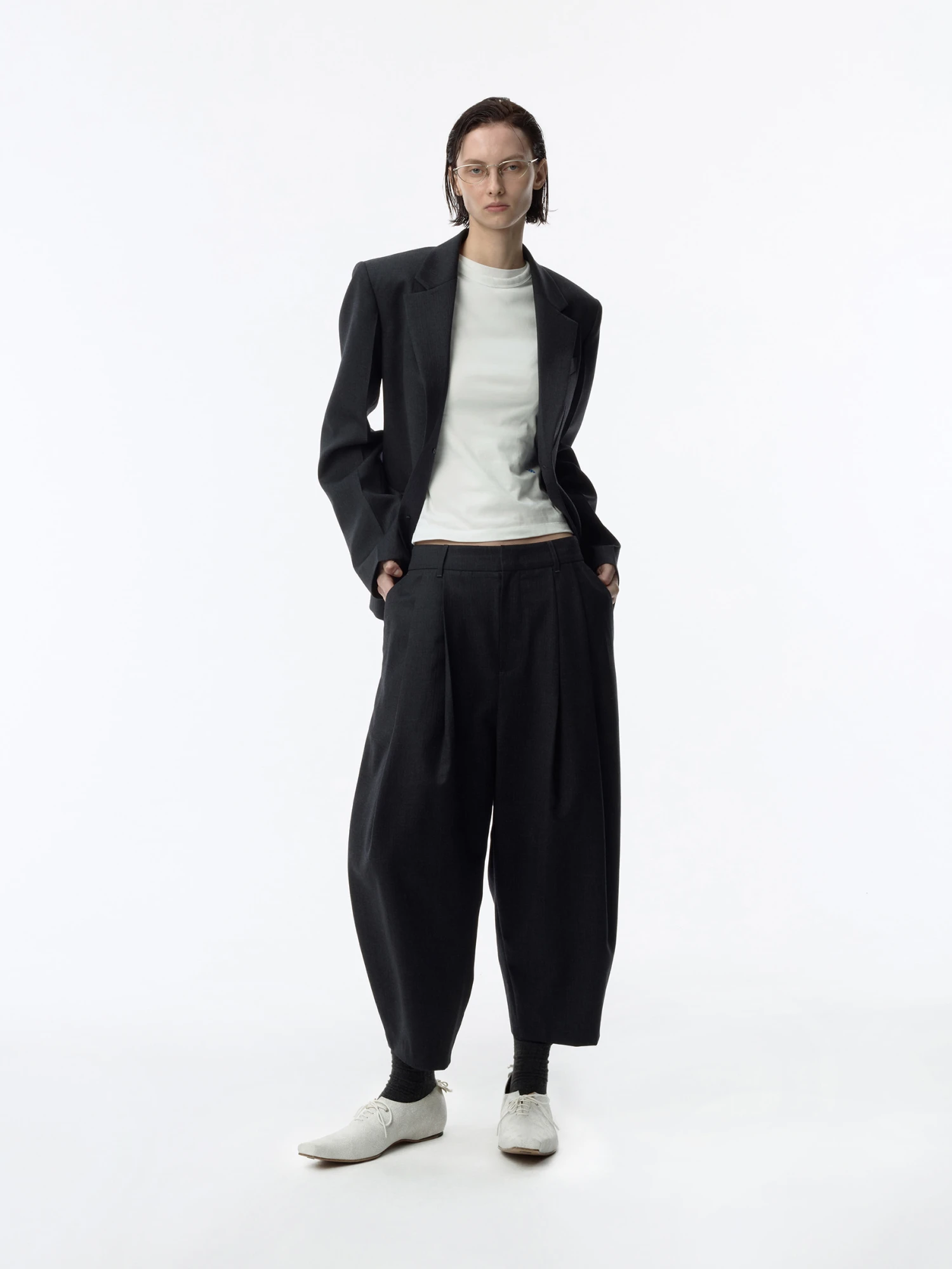 Брюки ADERERROR Sig BK Tag Slacks 01 Grey