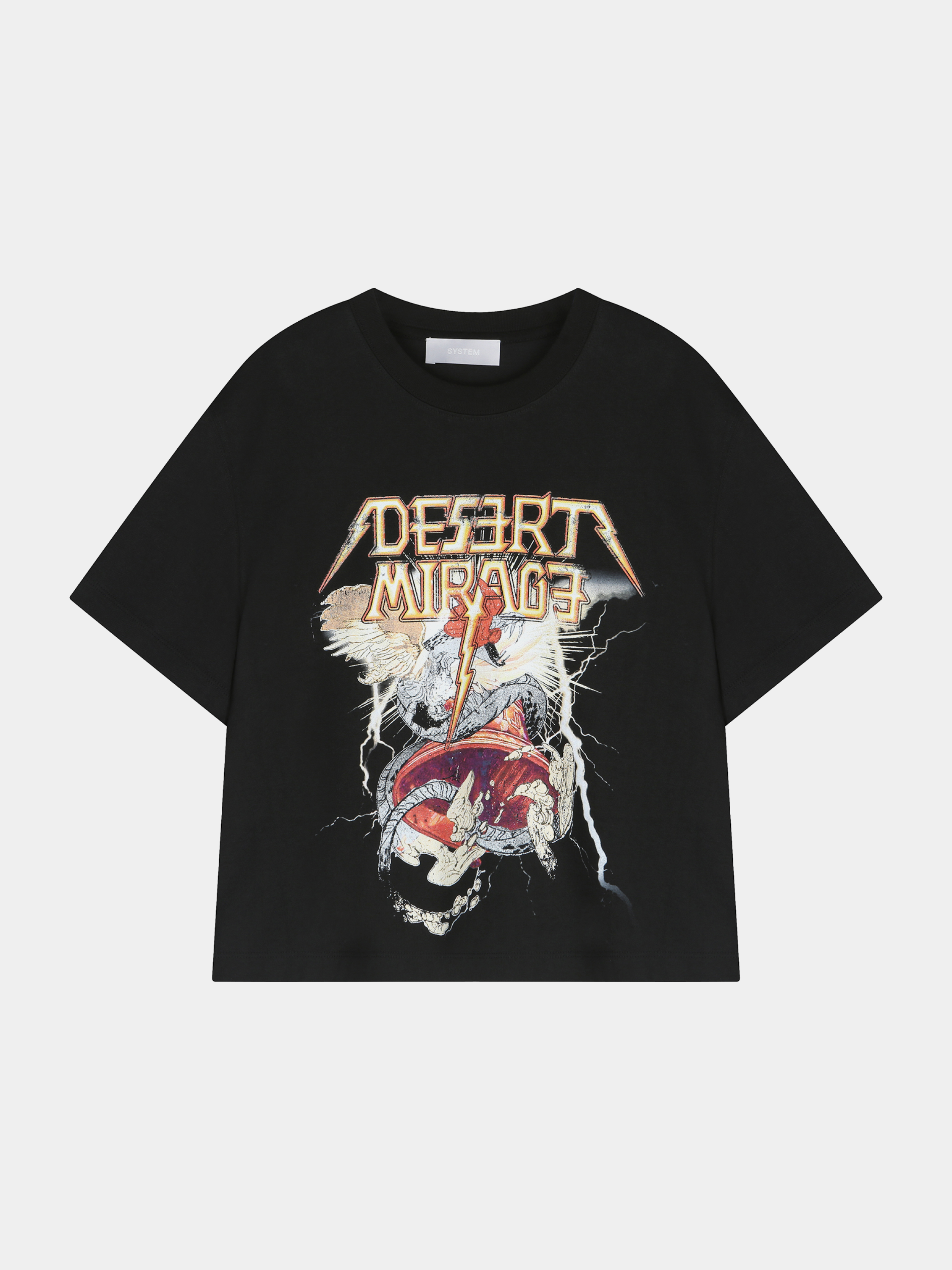 Женская футболка System Printed Half Sleeve Black