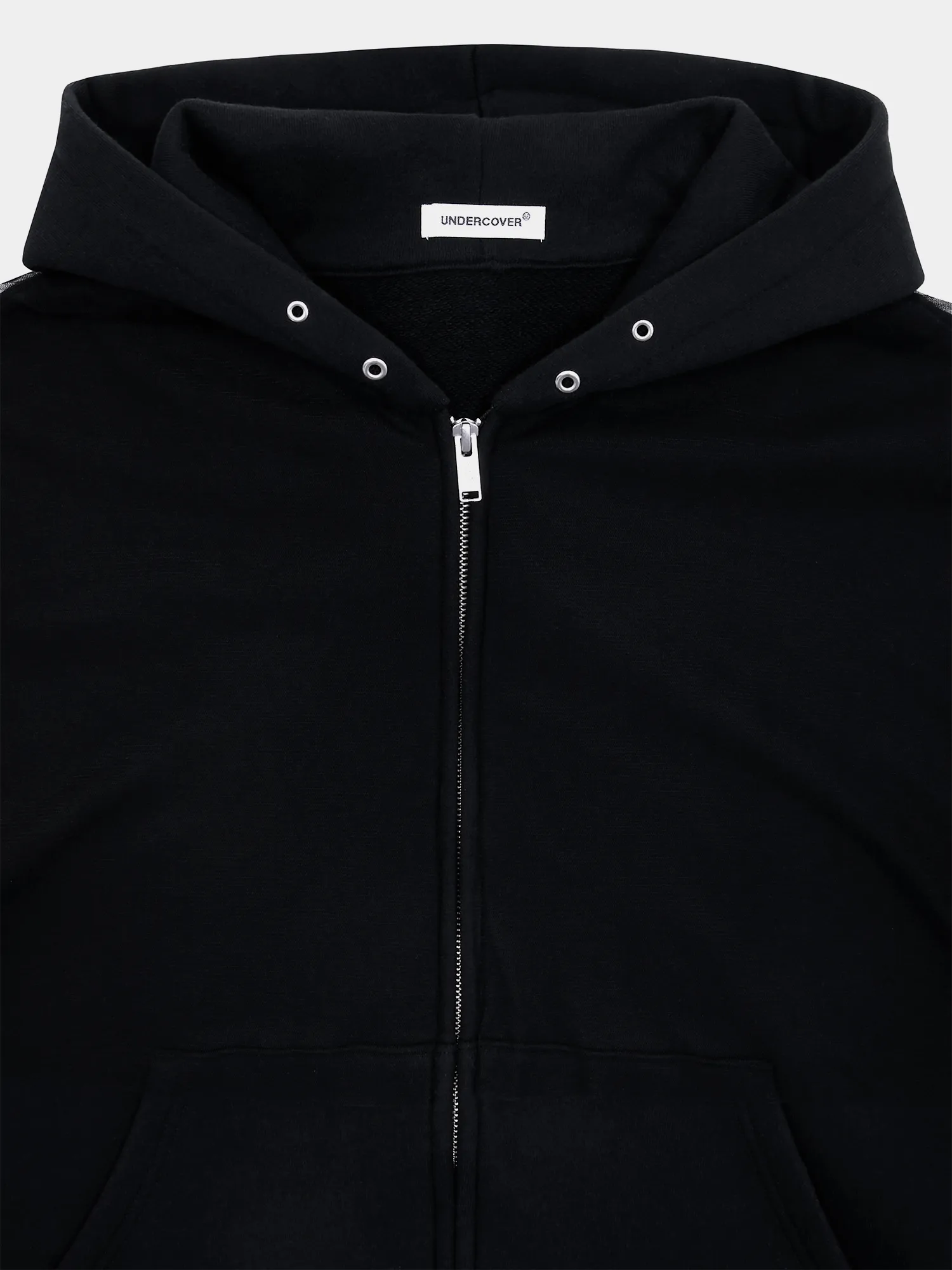 Зип-худи UNDERCOVER Fleece Nylon Tulle Layered Black