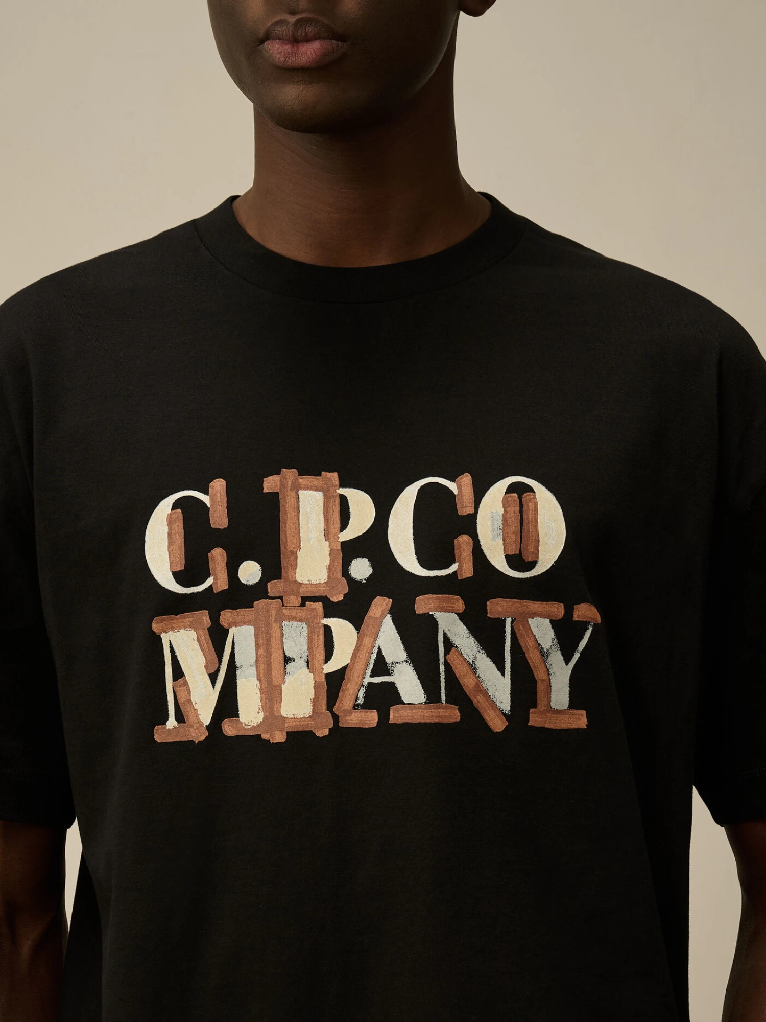Футболка C.P. Company 30/1 Jersey Blurred Logo Black