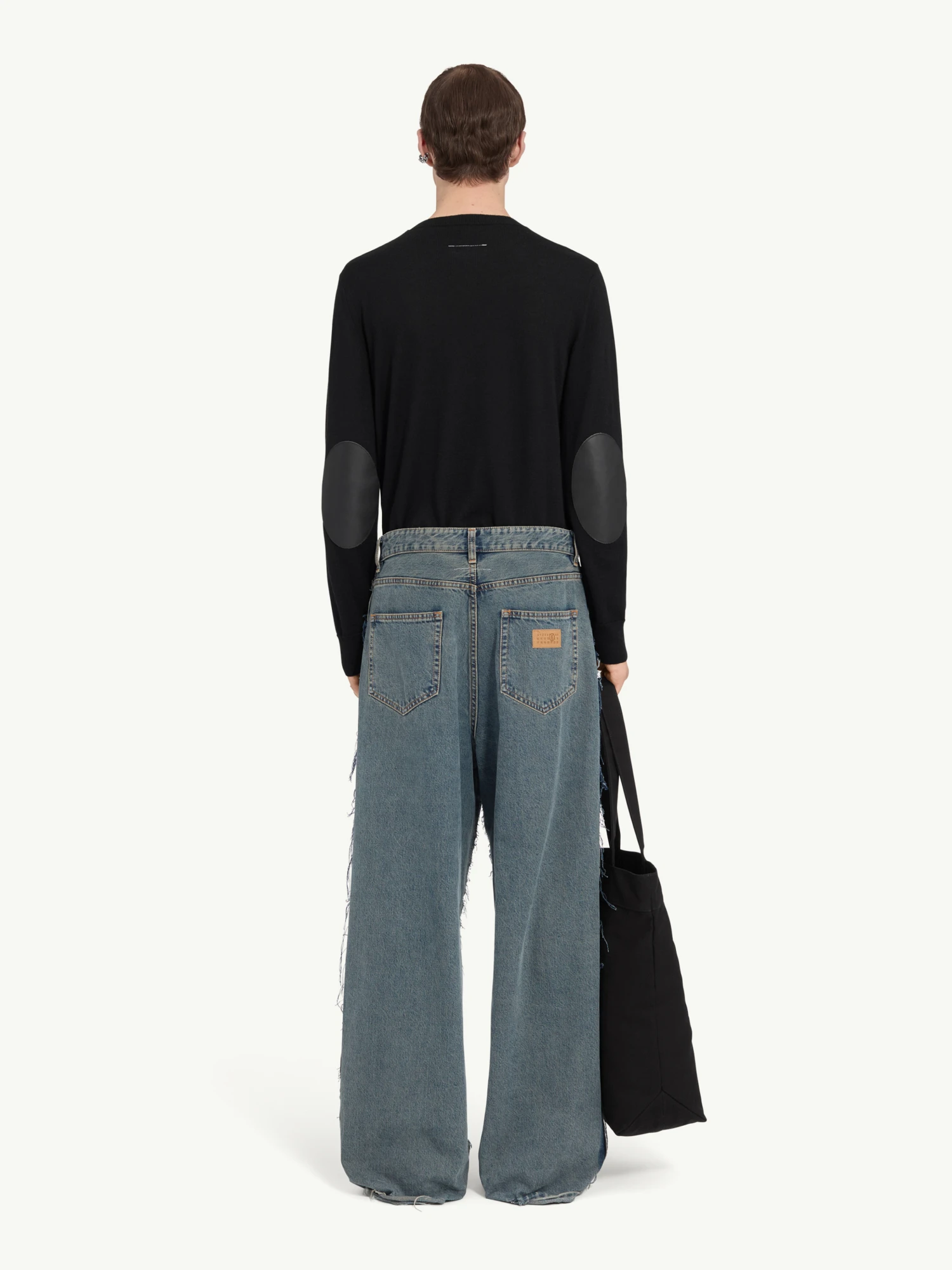 Джинсы MM6 Maison Margiela Frayed Denim Grey