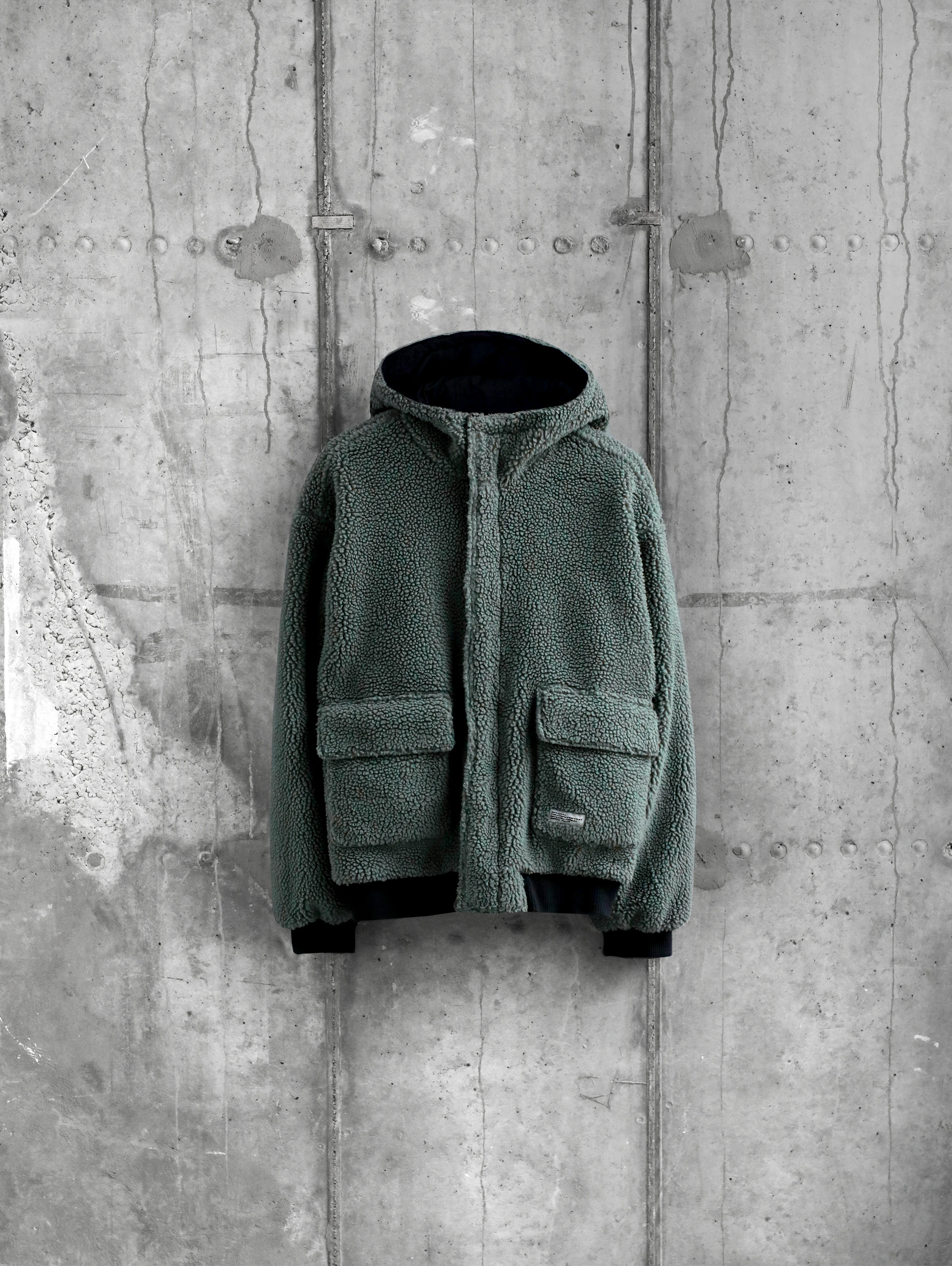 Двусторонняя Флисовая Куртка thisisneverthat Reversible Sherpa Jacket Black