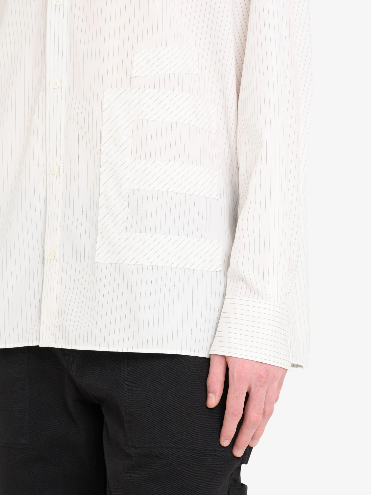 Рубашка Études Oversize Shirt É Patch Stripe