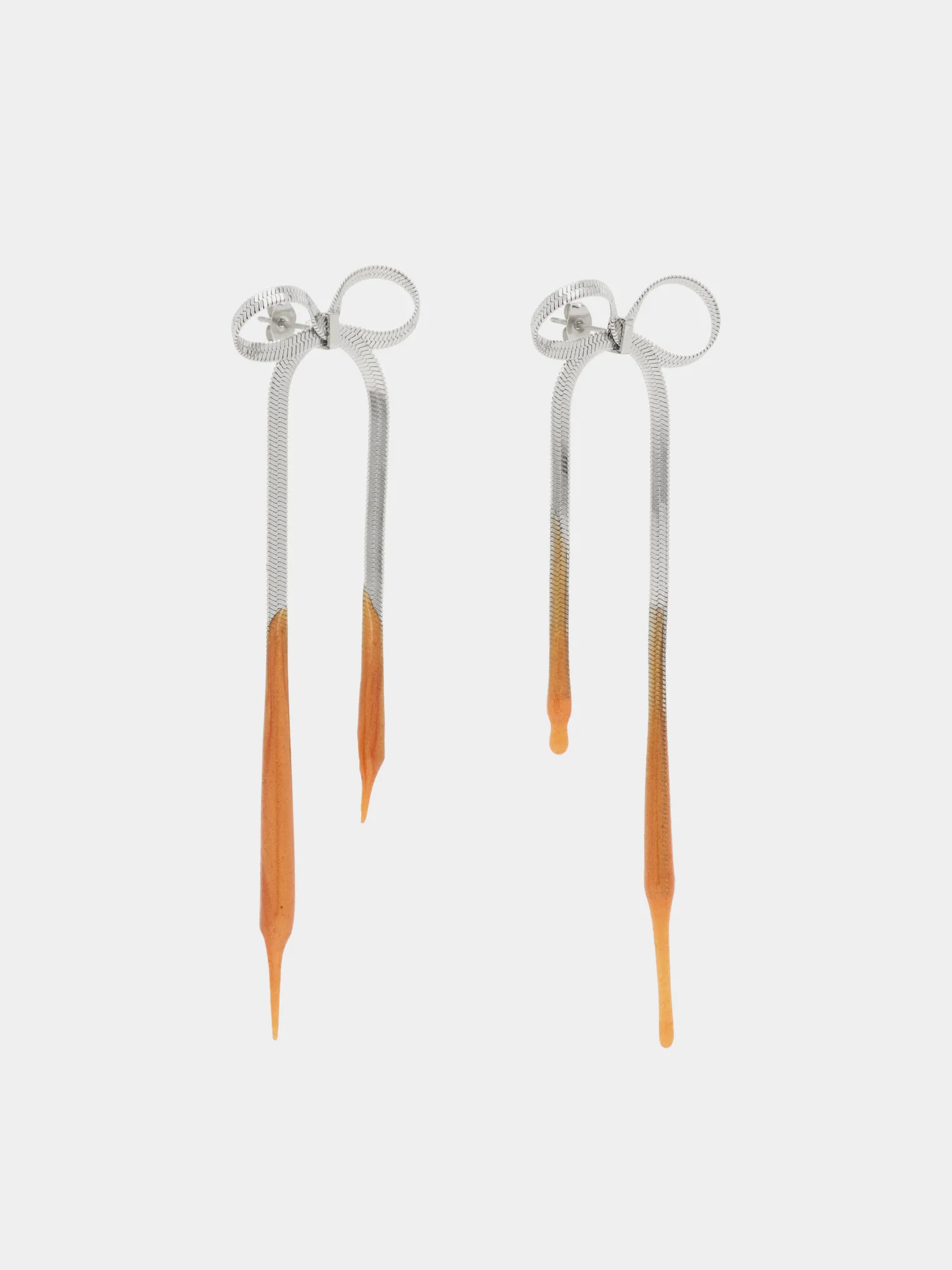 Серьги Ottolinger Laced Bow Earrings Silver/Orange