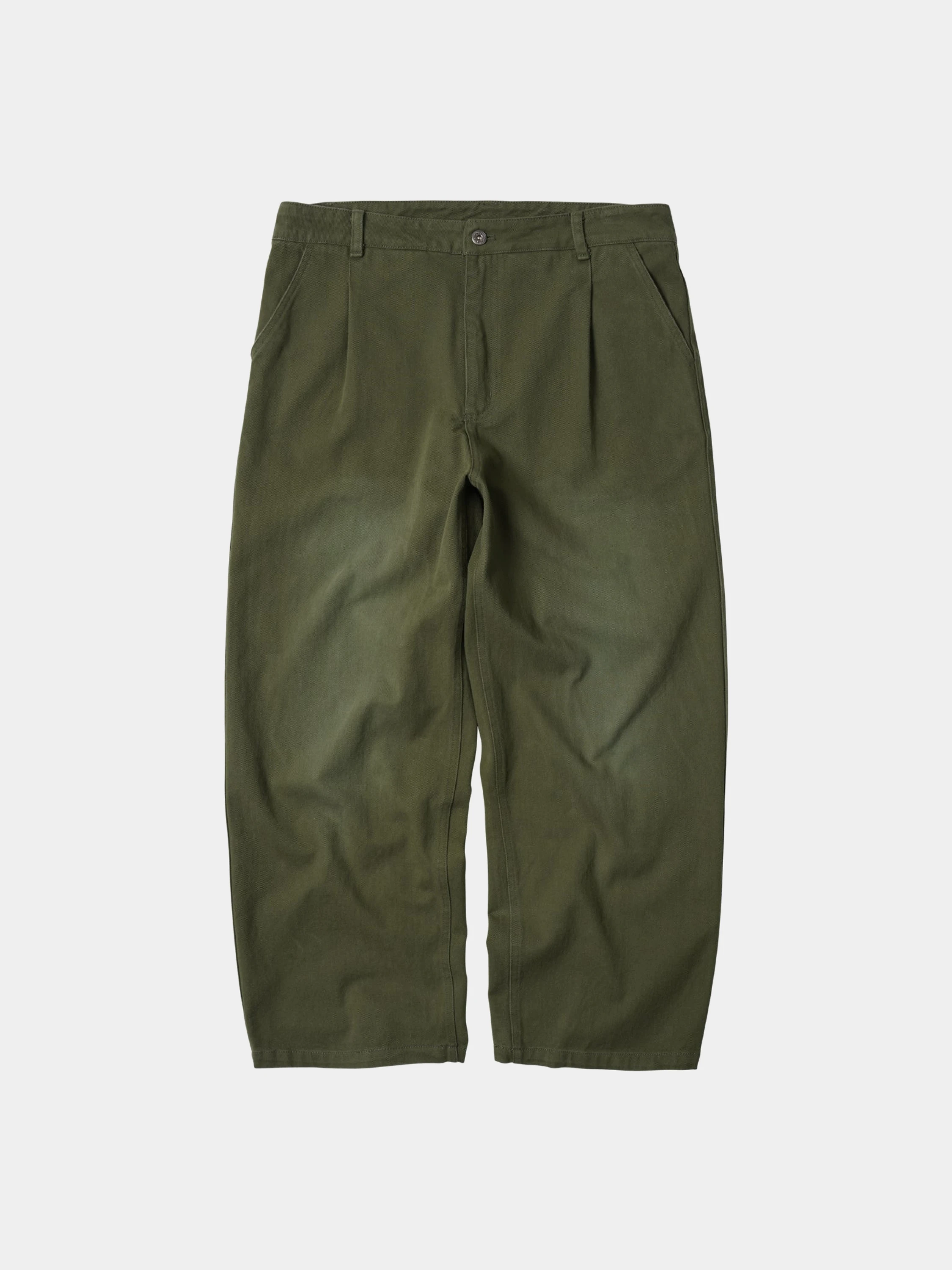 Брюки FrizmWORKS Washed Cotton One Tuck Pants Olive