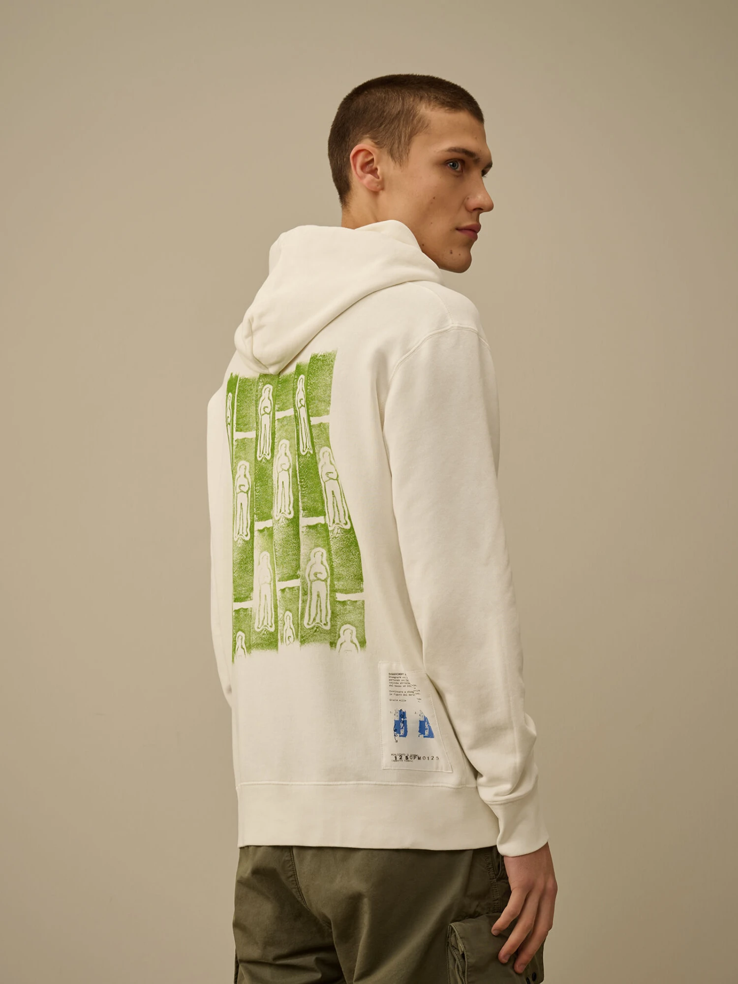 Худи C.P. Company Cotton Fleece Hooded Gauze White
