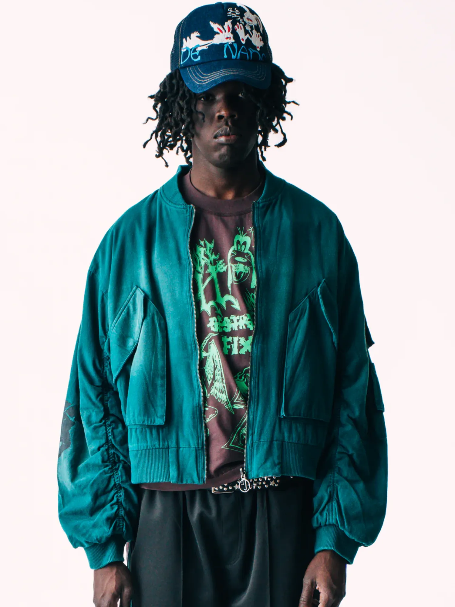 Бомбер Jungles Jungles All The Flowers Reversible Green