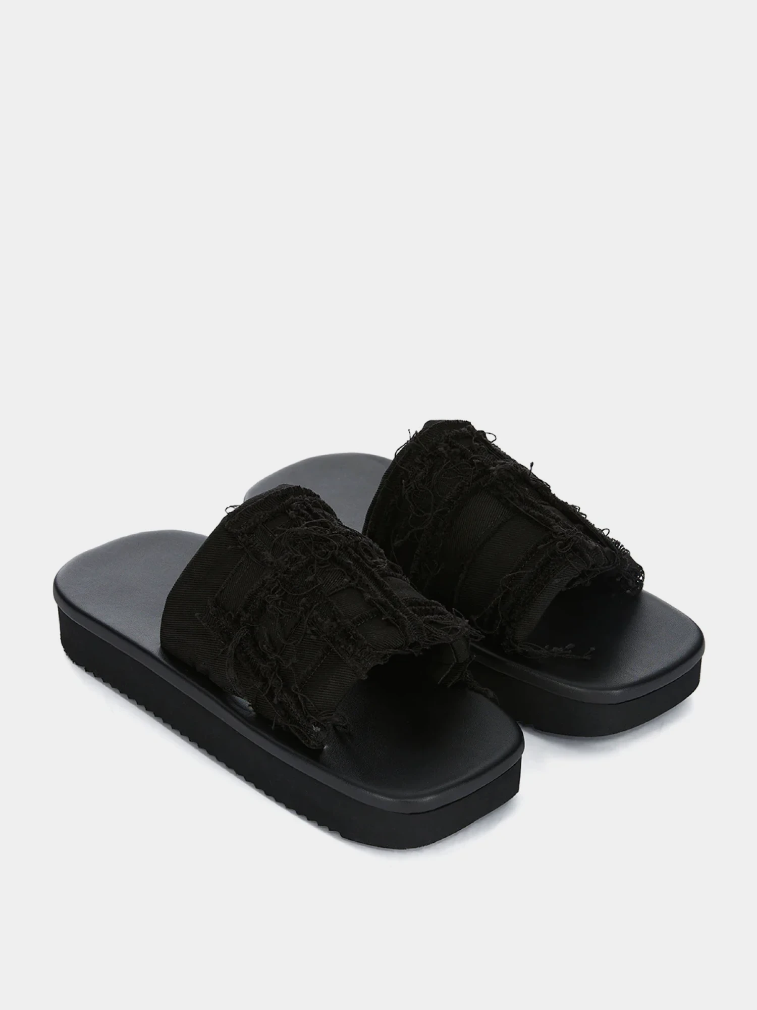 Сандалии RICK OWENS DRKSHDW Denim Paddded Slide Black