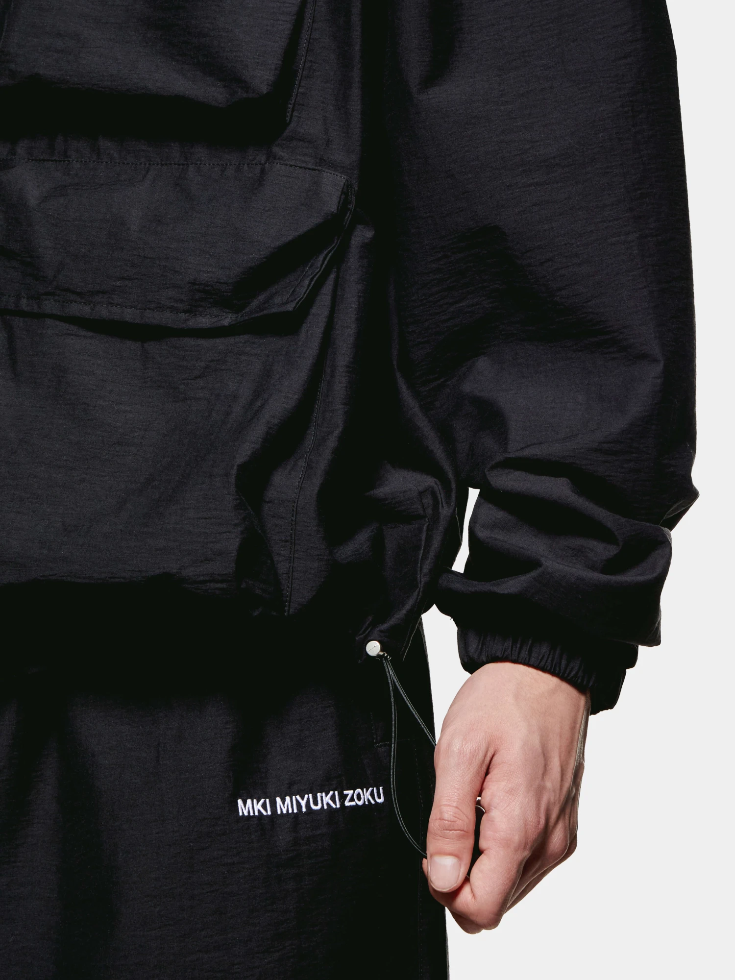 Ветровка MKI MIYUKI ZOKU Washed Cotton Nylon Track Black