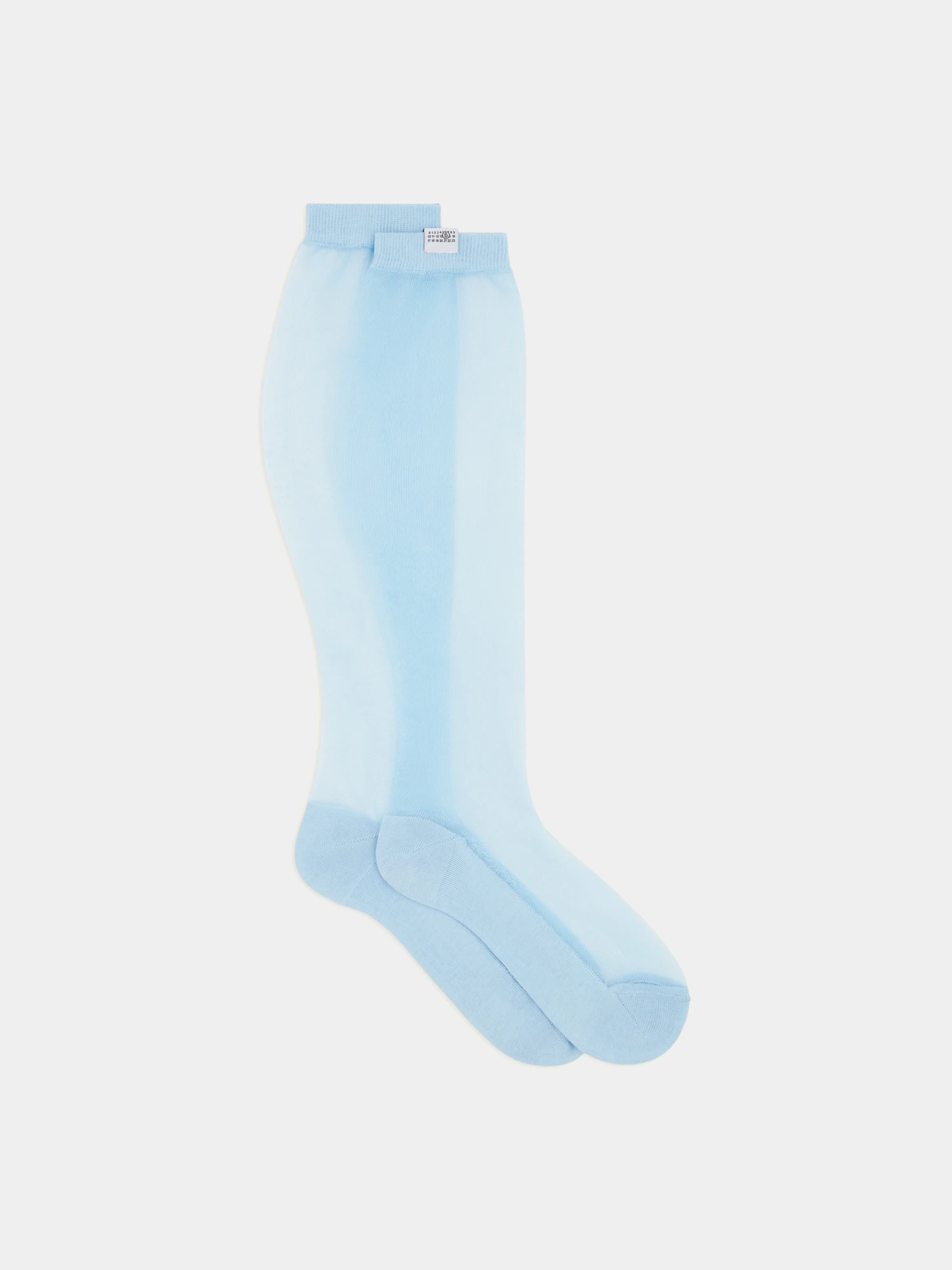 Женские гольфы MM6 Maison Margiela Sheer Knee-High Light Blue