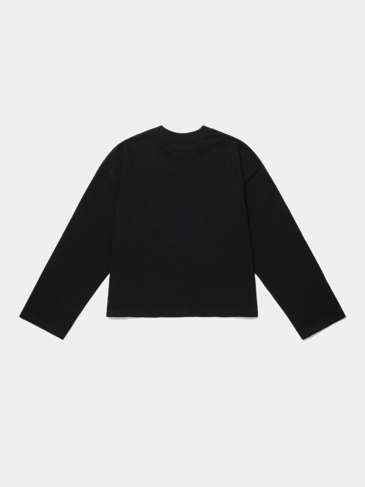 Лонгслив MERELY MADE Premium Slub Jersey Cropped Coal Black