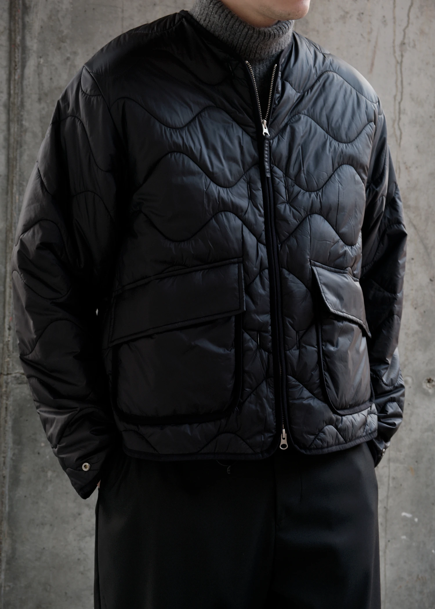 Стеганая куртка Uniform Bridge Quilting Liner Jacket Black