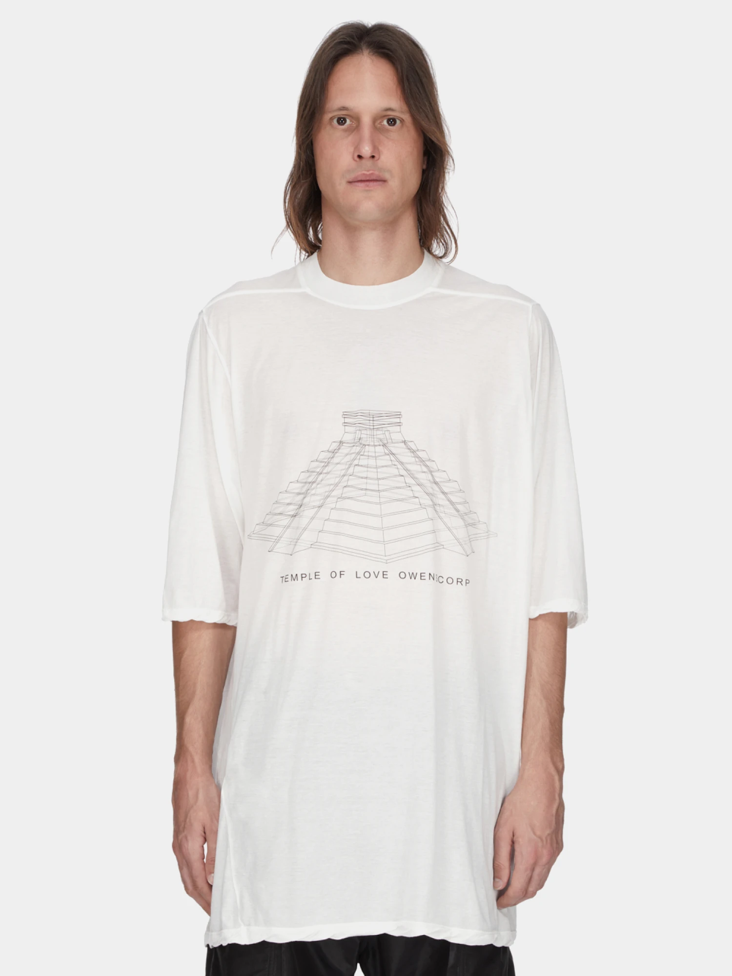 Футболка Rick Owens Jumbo SS T Milk Wash/Black