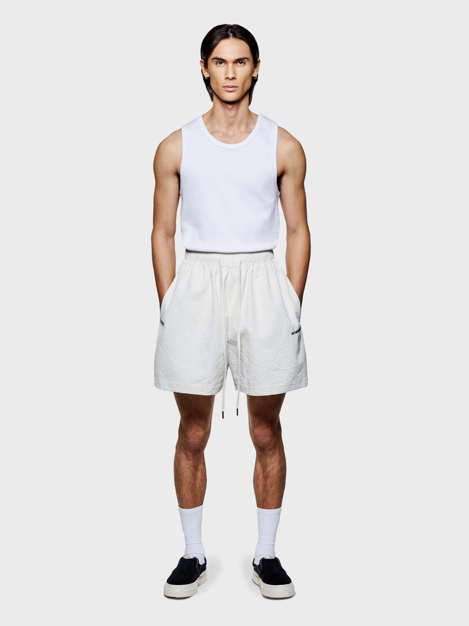Шорты MKI MIYUKI ZOKU Seersucker Shorts Bone