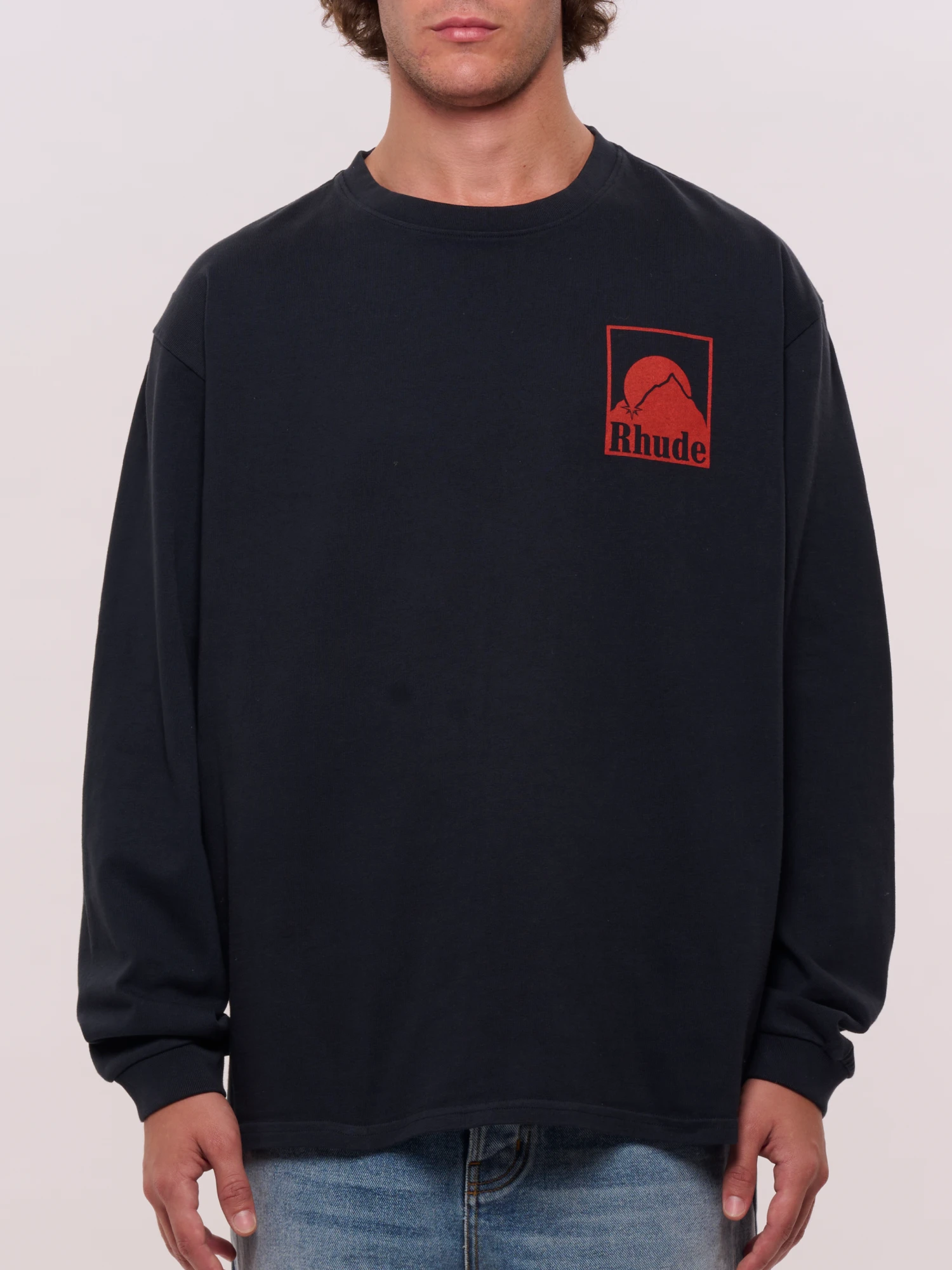 Лонгслив RHUDE Moonlight Badge Ls Vtg Black