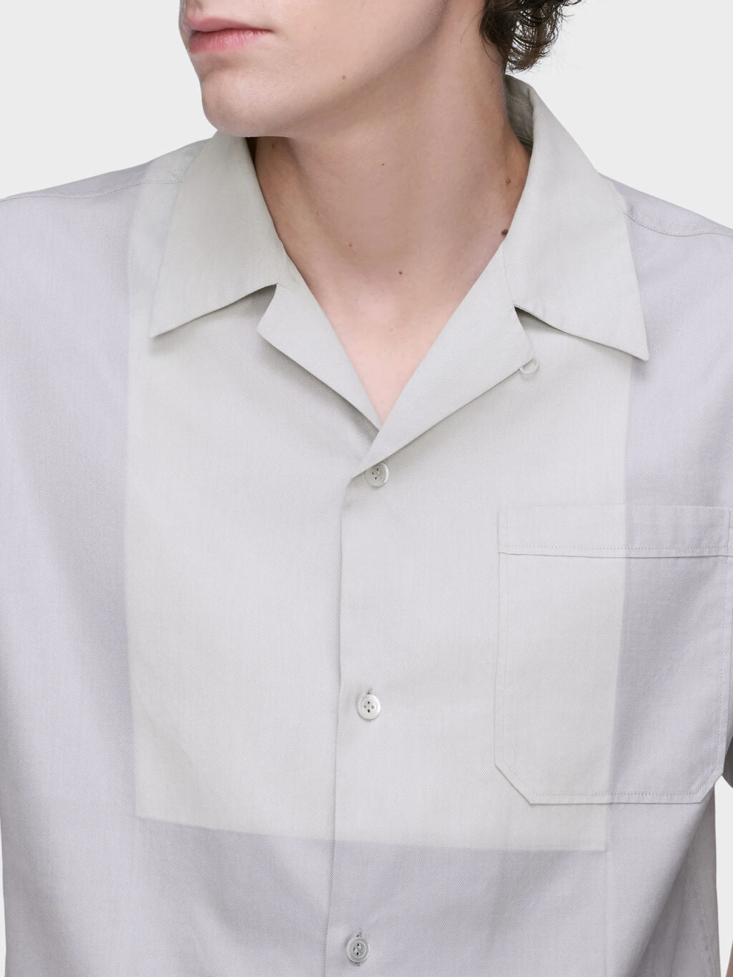 Рубашка Maison Margiela Panelled Short-Sleeved Pearl Grey