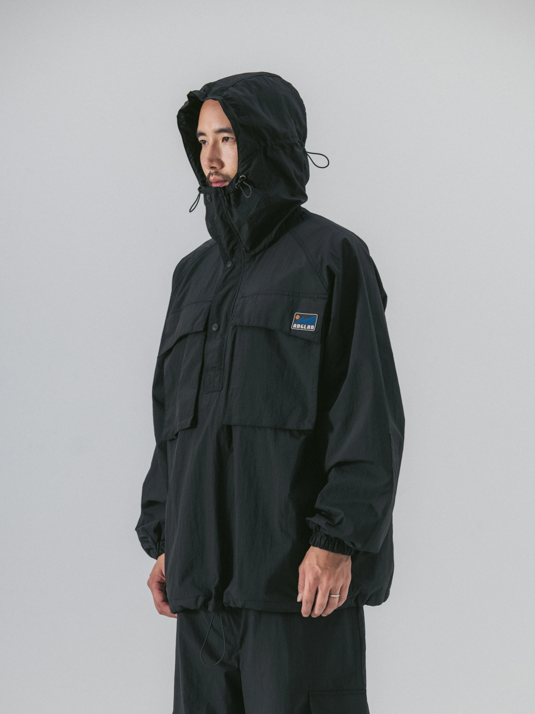 Анорак ANGLAN Rib Nylon Mountain Anorak Black