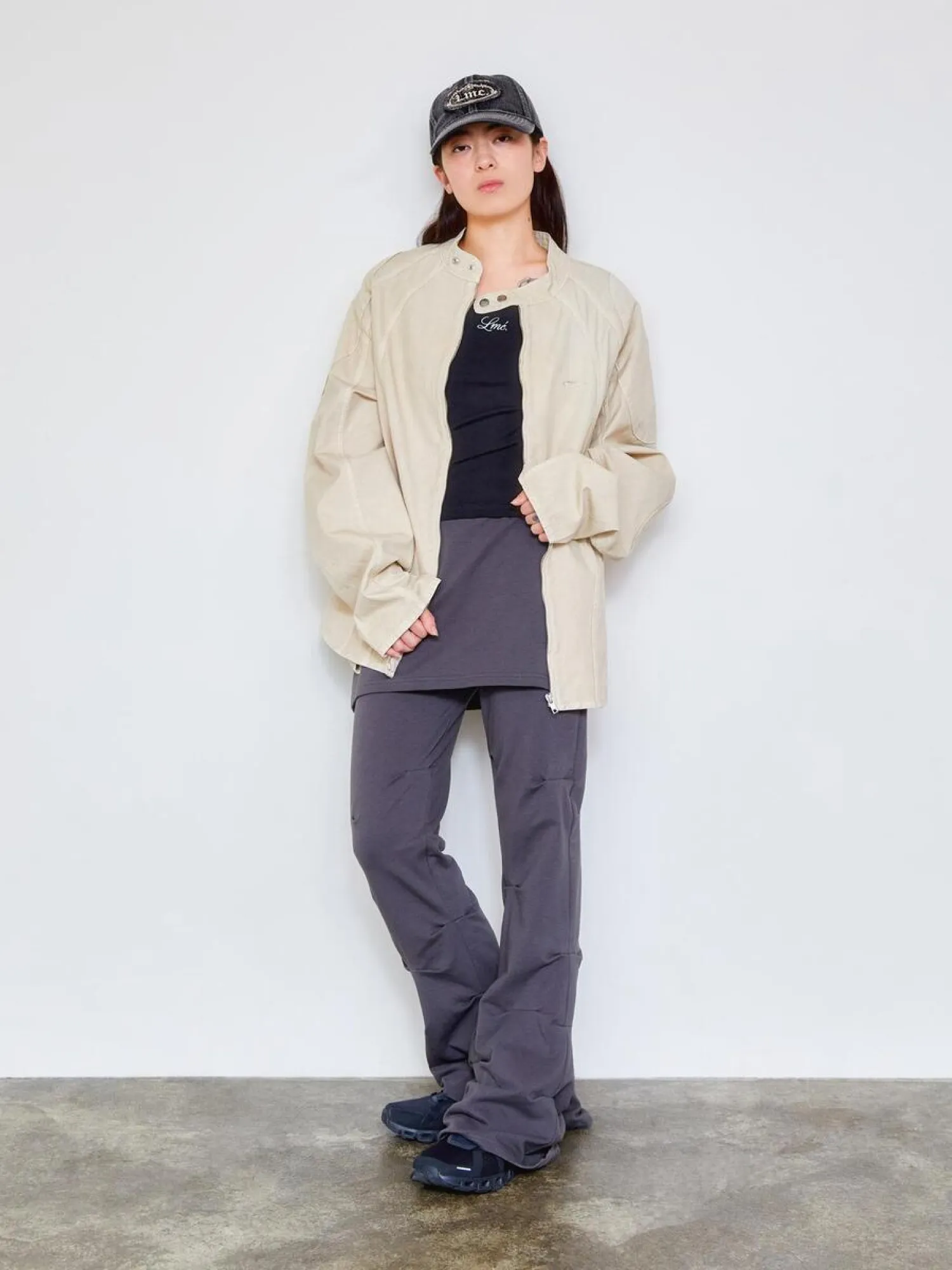 Куртка LMC Pigment Dyed Oval Globe Biker Jacket Beige