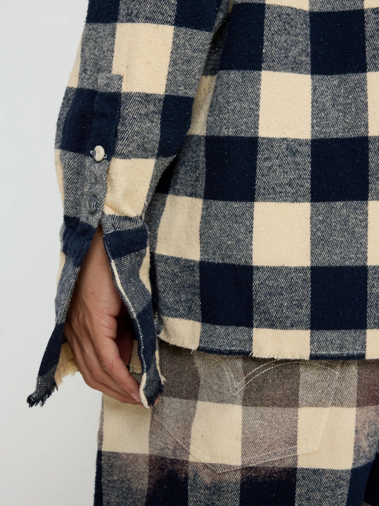 Рубашка 424 Tunic Tea Check Bleached And Dying