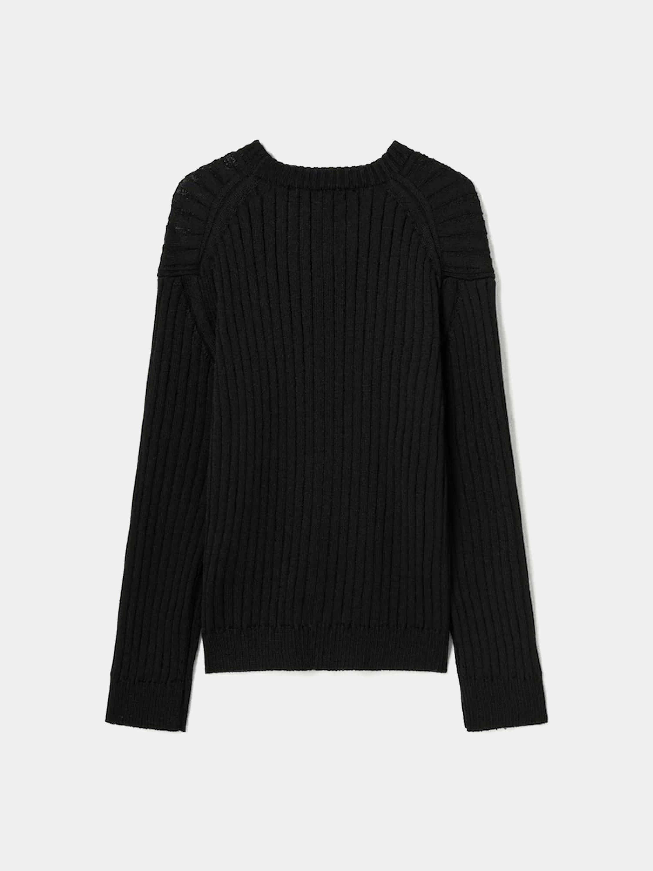 Свитер JUUN.J Vertical Rib Pattern Sweater Black