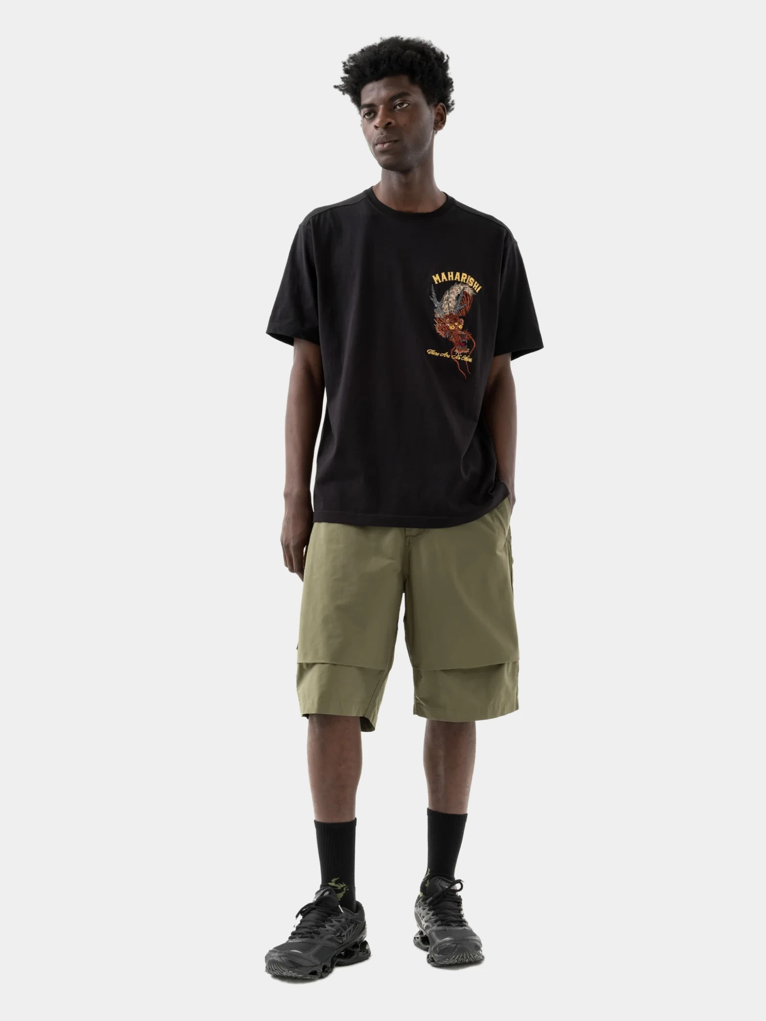 Футболка MAHARISHI 6100 Tour Tiger Dragon Black