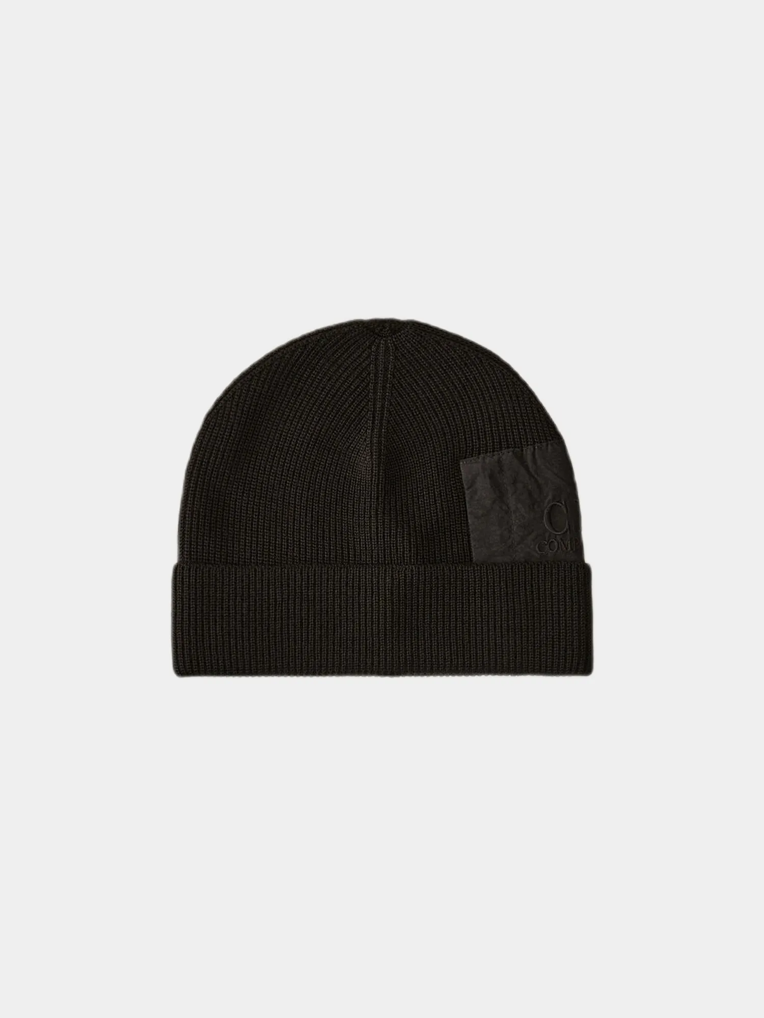 Шапка C.P. Company Extrafine Merino Wool Zip Pocket Black