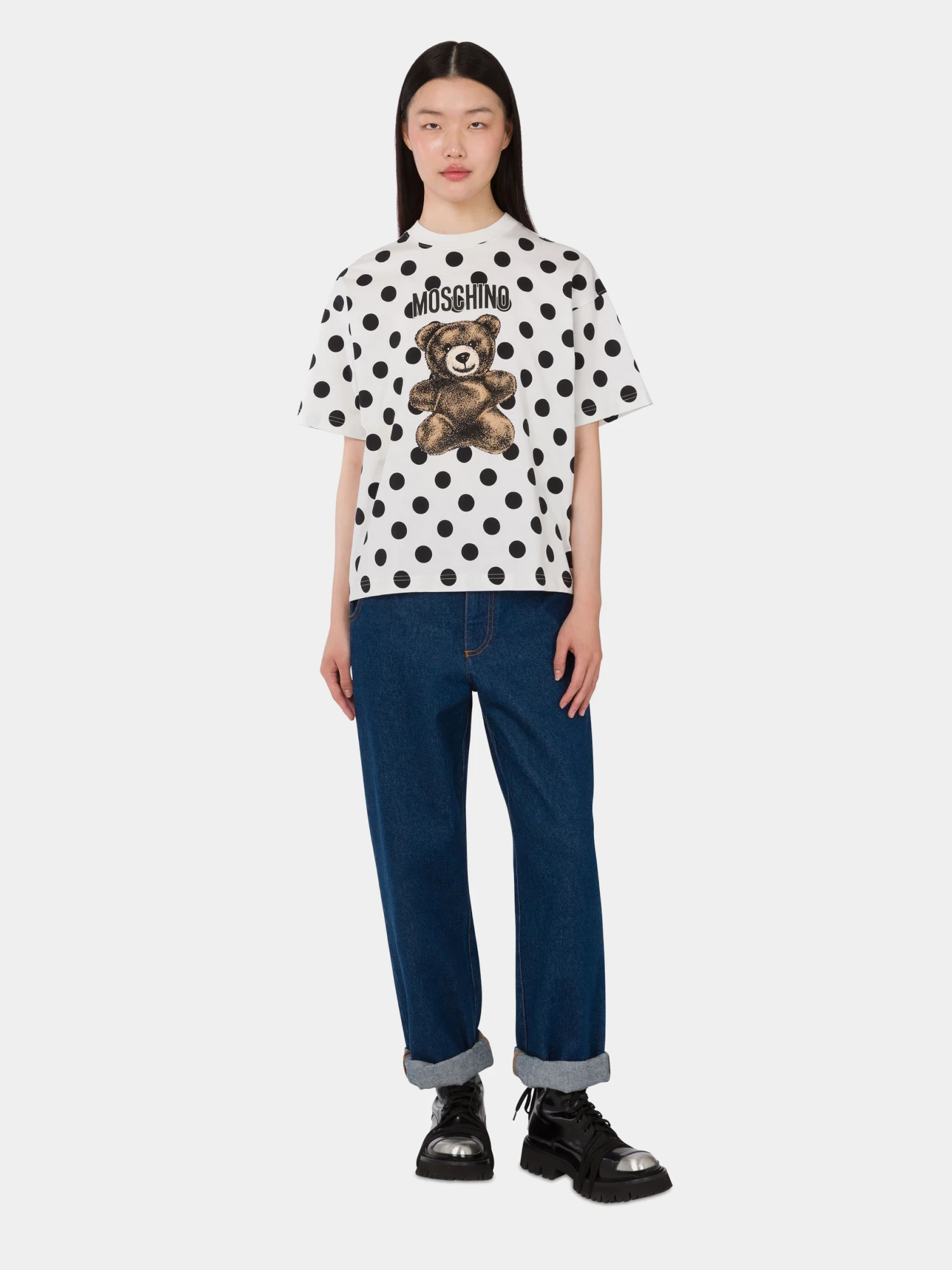 Женская футболка MOSCHINO Teddy Bear Ivory