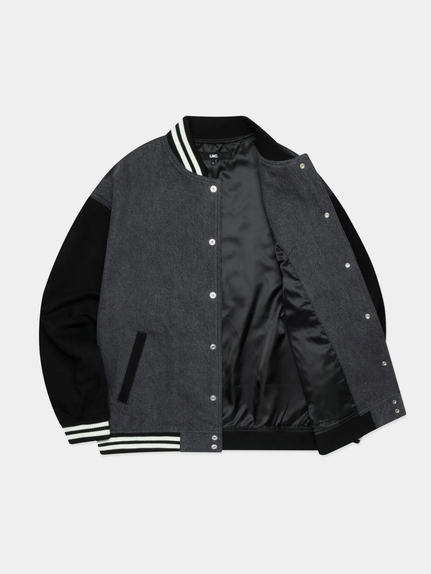 Бомбер LMC Denim Varsity Jacket Black