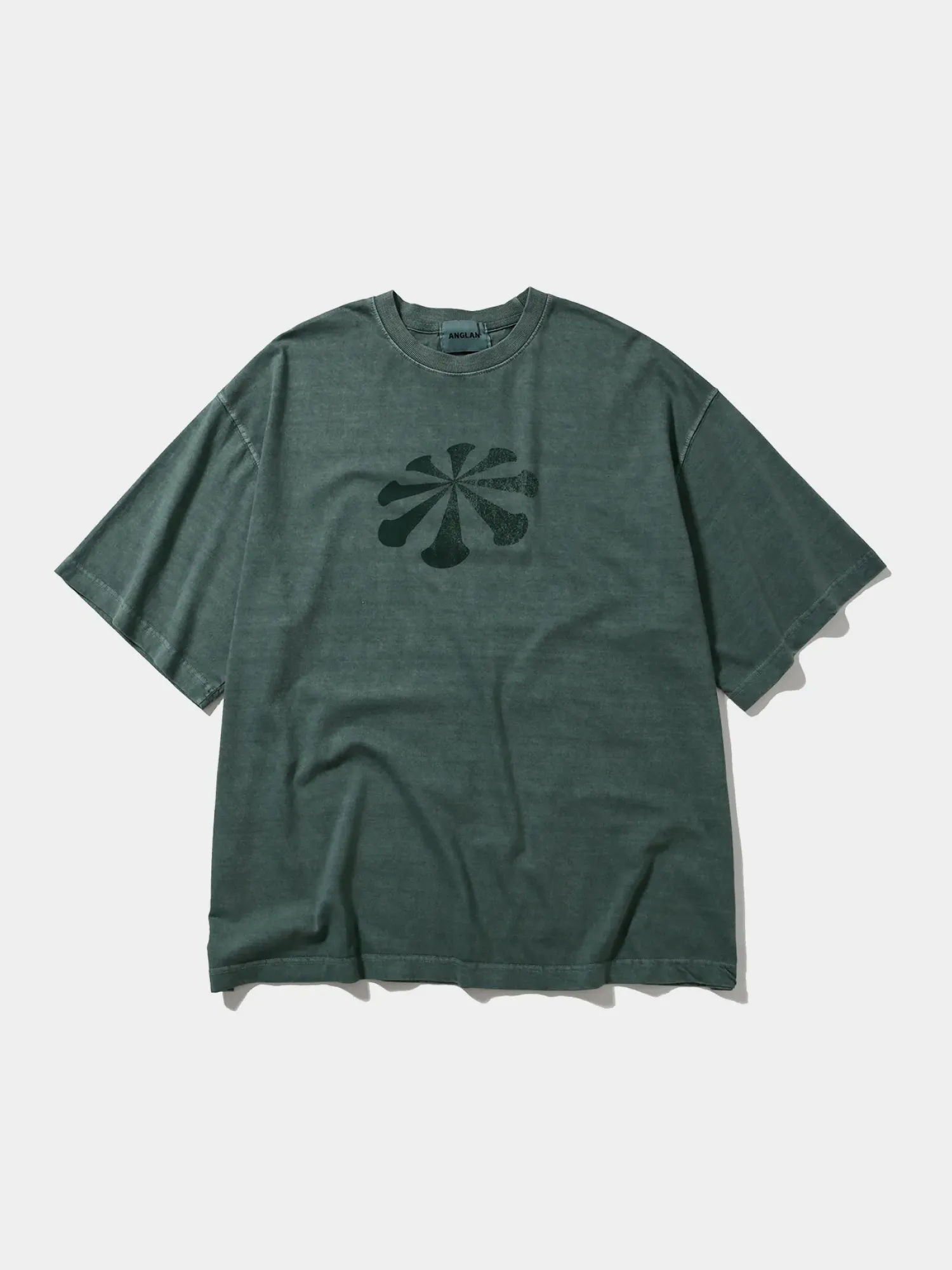 Футболка ANGLAN Logo Pigment Half Tee Green