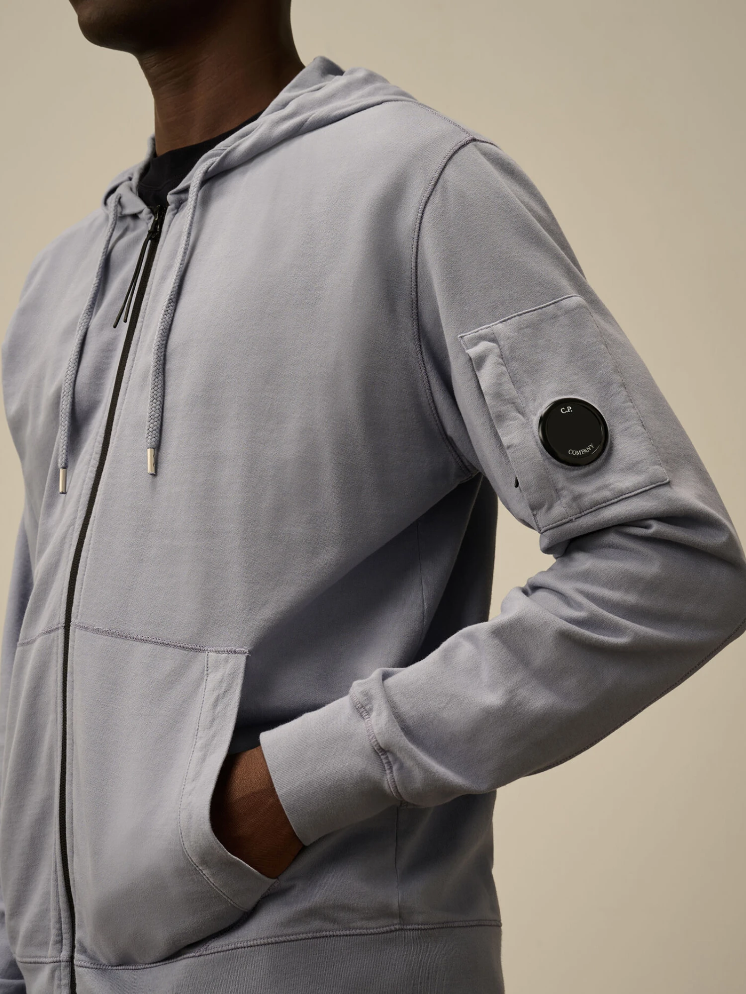 Зип-худи C.P. Company Light Fleece Full Zip Lavender Violet