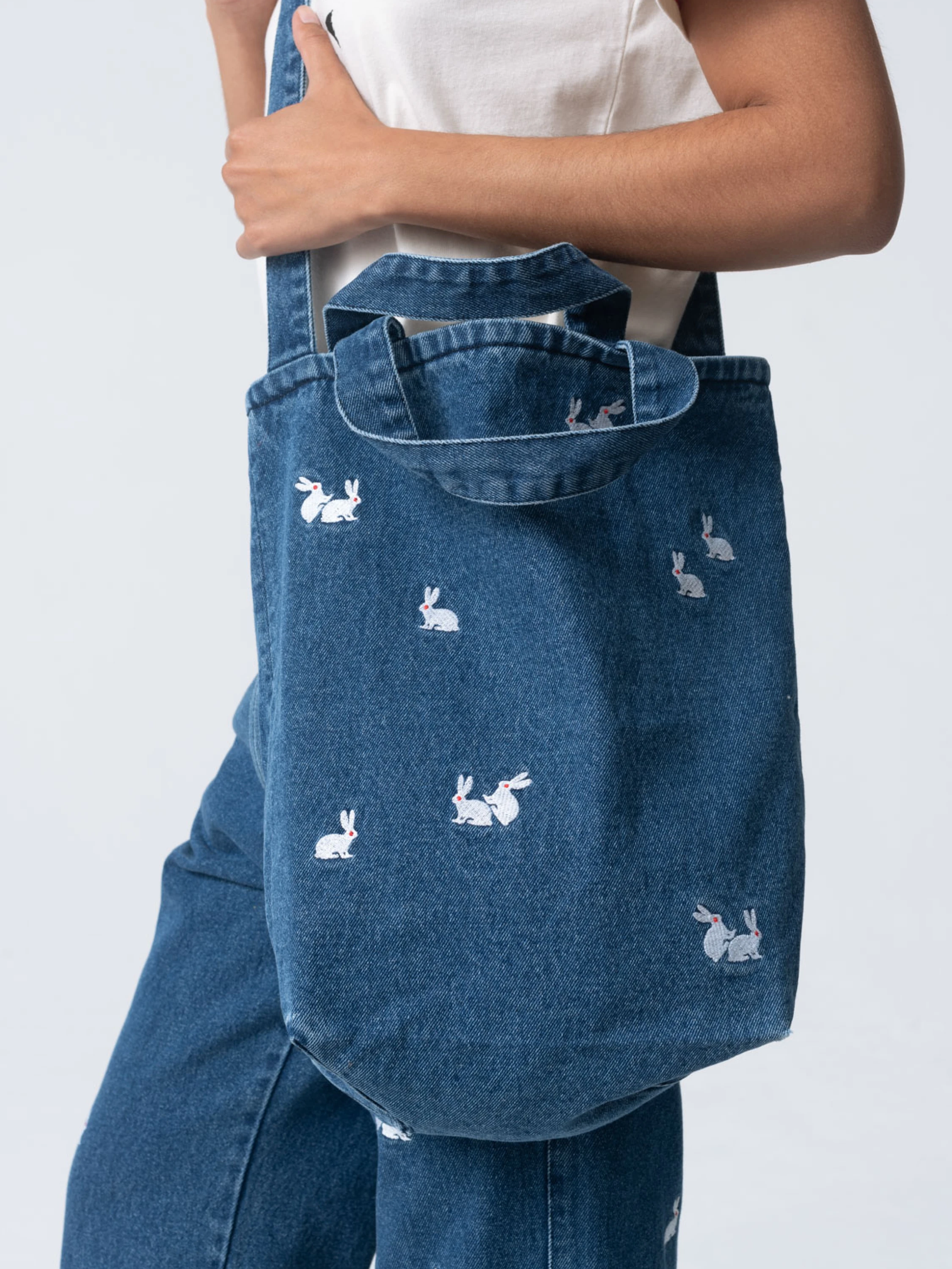 Тоут Carne Bollente Bags Bunny Washed Blue