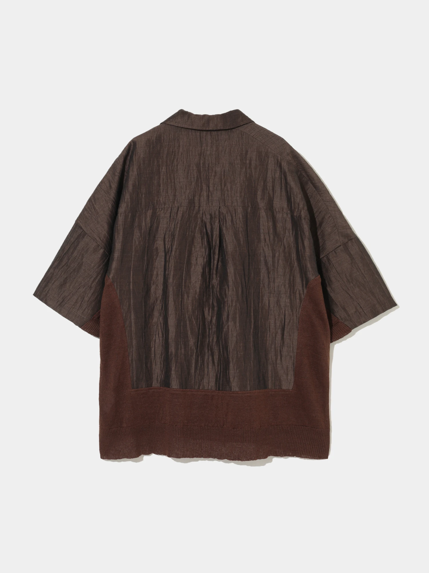 Рубашка UNDERCOVER Asymmetric Mismatched Buttons Brown