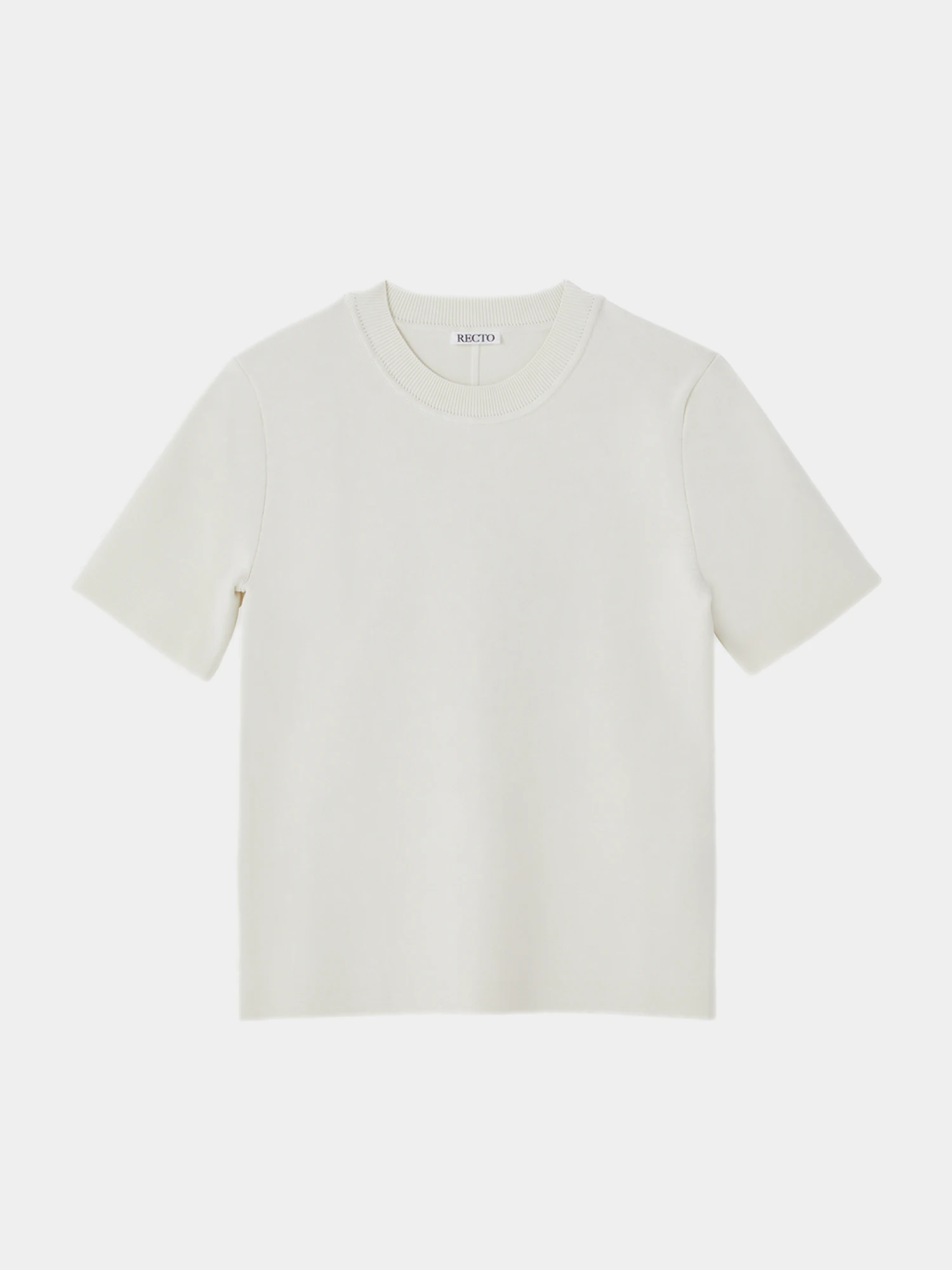 Женская футболка Recto Round Neck Compact Knit Ivory