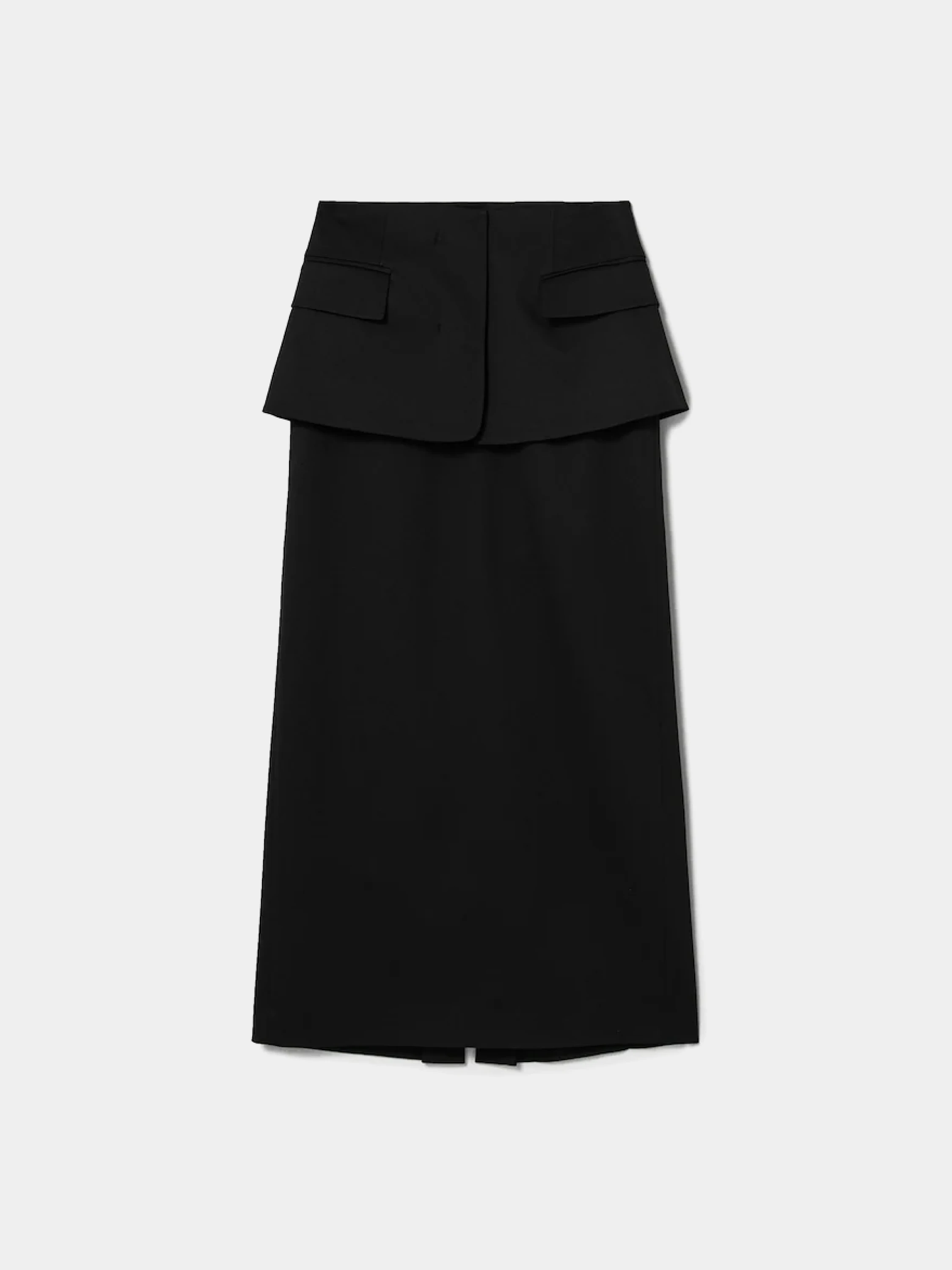 Женская юбка JUUN.J Jacket Layer Long Slit Skirt Black