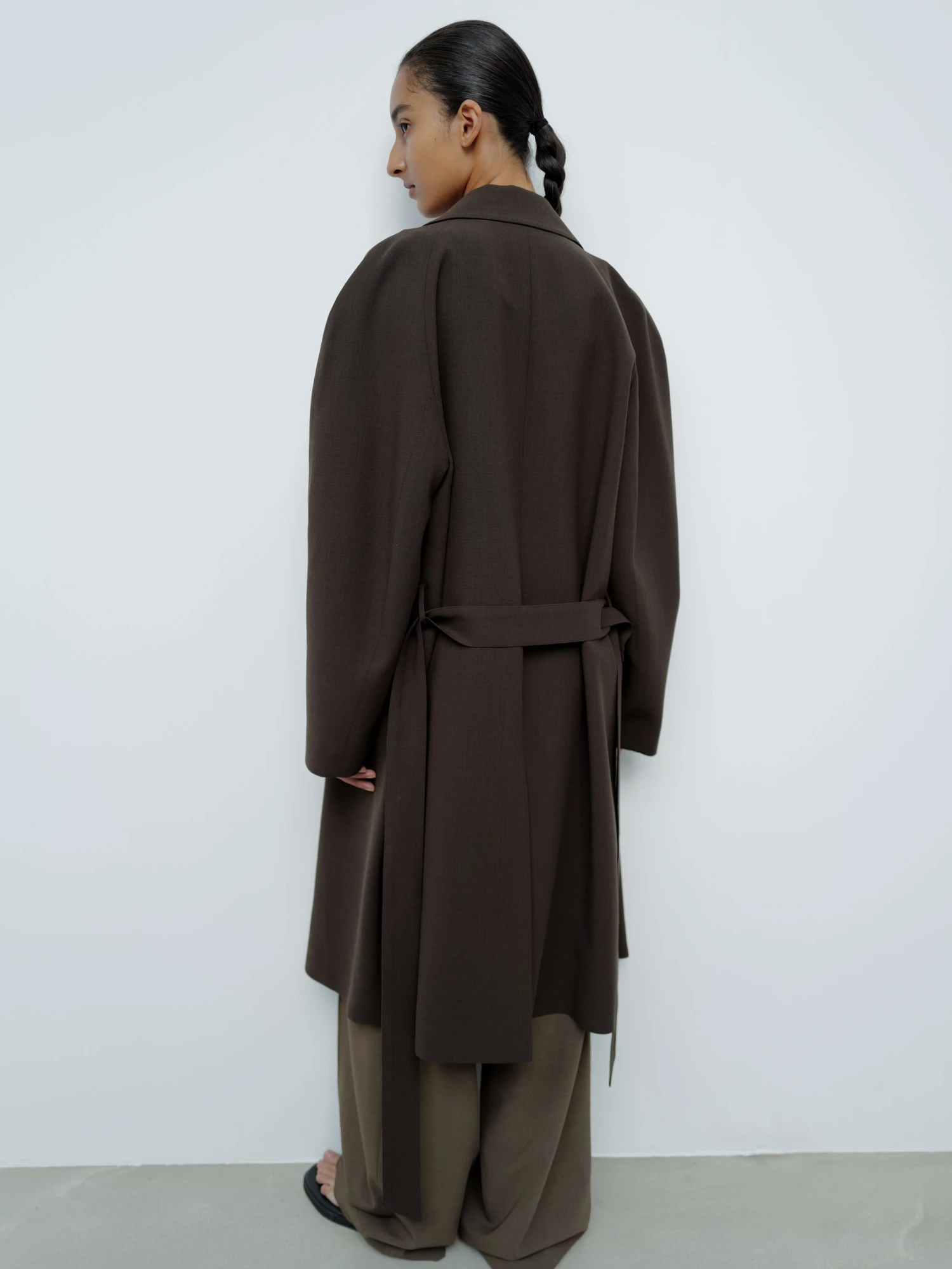 Женское пальто LE17SEPTEMBRE Belted Coat Brown