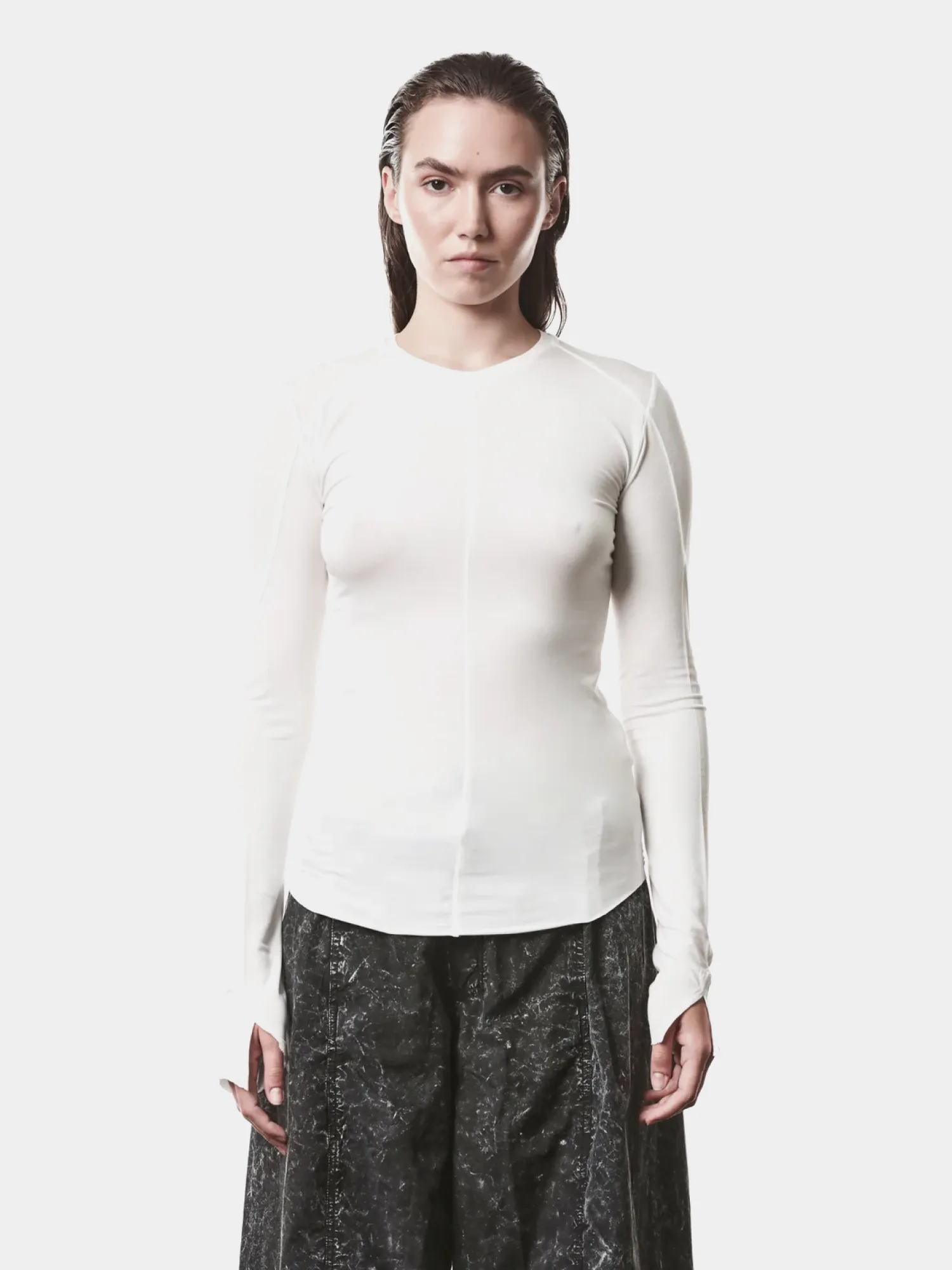 Женский лонгслив thom/krom W TS 605 Off White