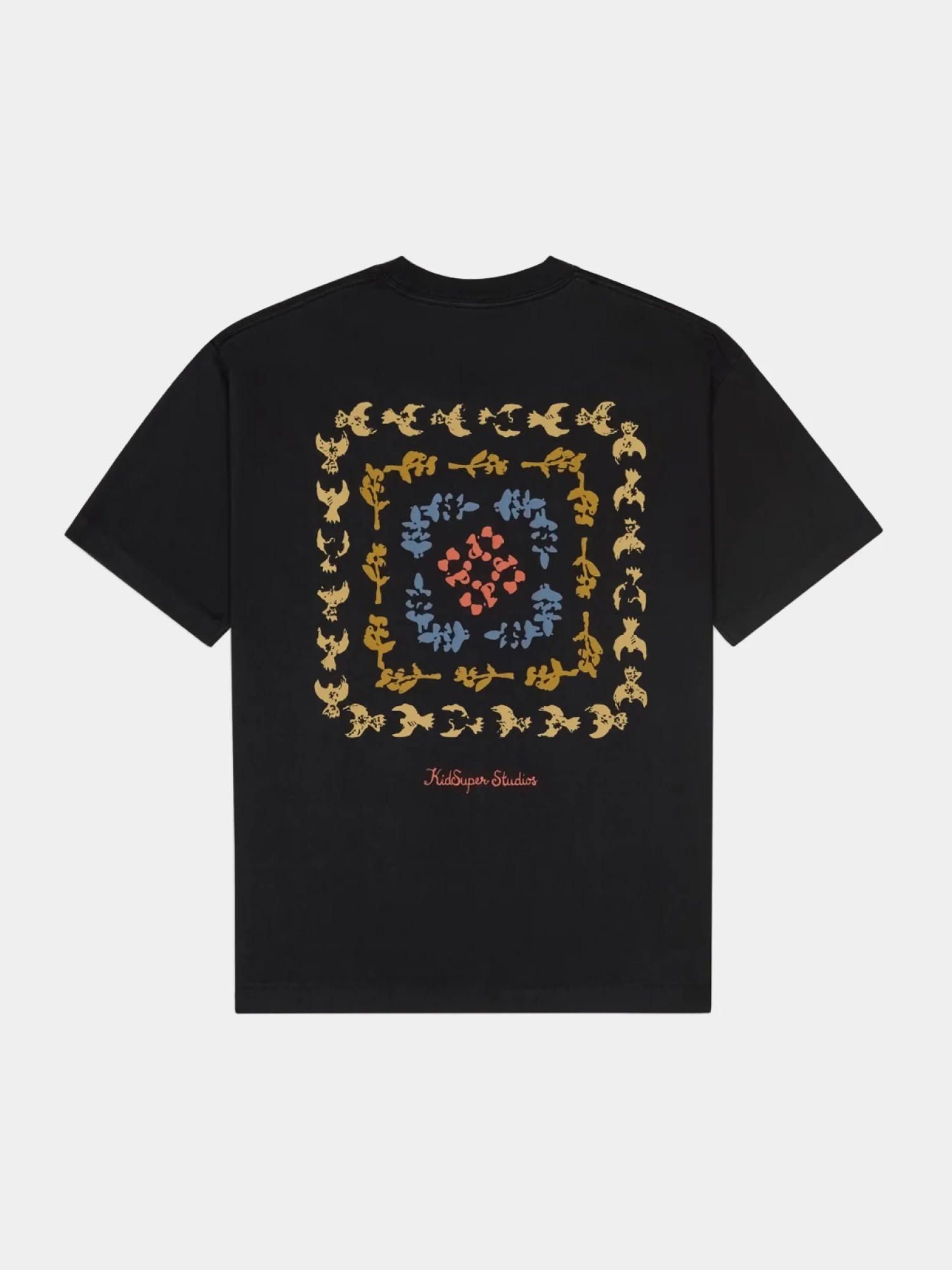 Футболка KidSuper Dove Pattern Tee Washed Black