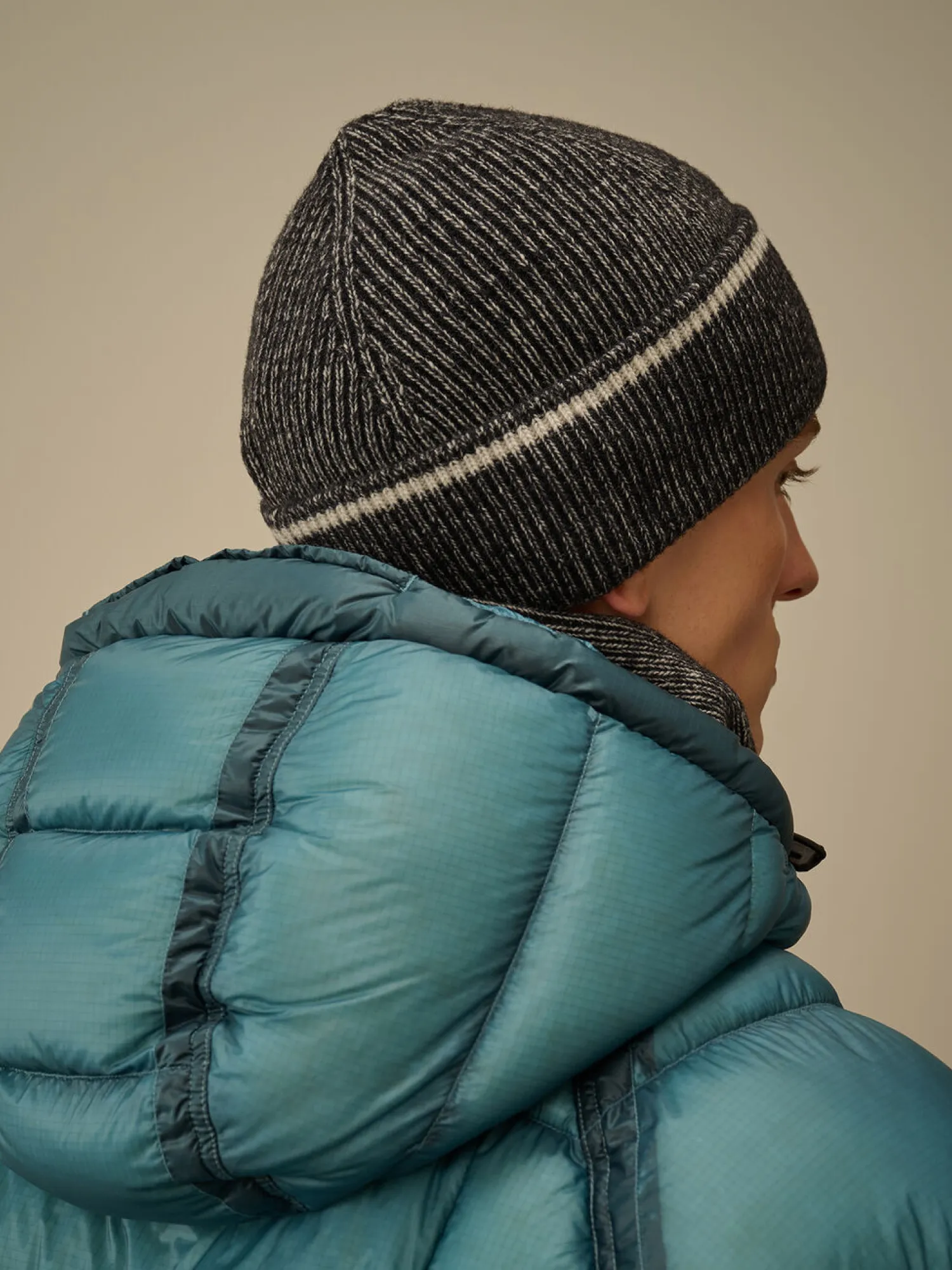 Шапка C.P. Company Fleece Knit Beanie Anthracite Melange