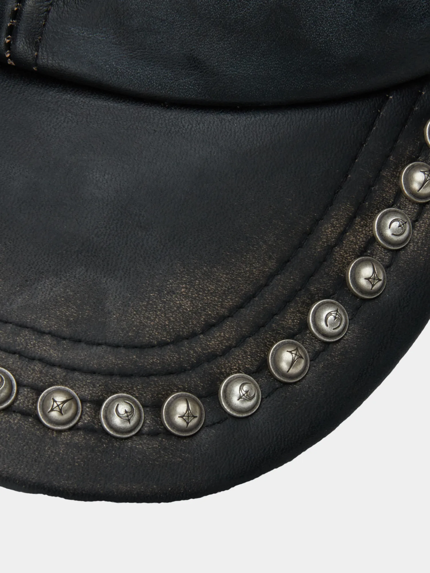 Кепка Thug Club Studded Washed Leather Black