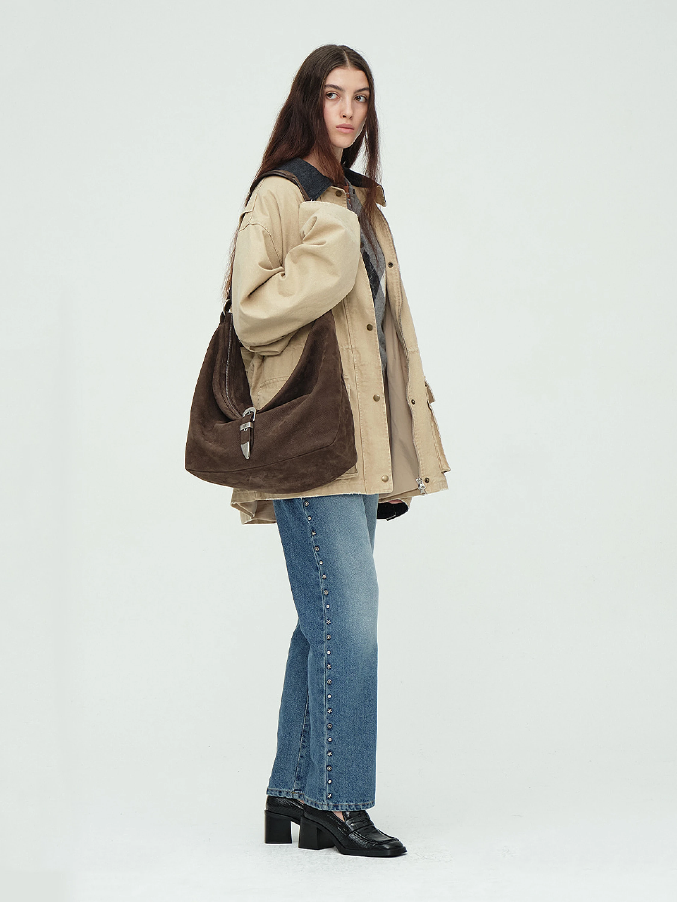 Сумка MARGESHERWOOD Belted Hobo Nubuck Hush