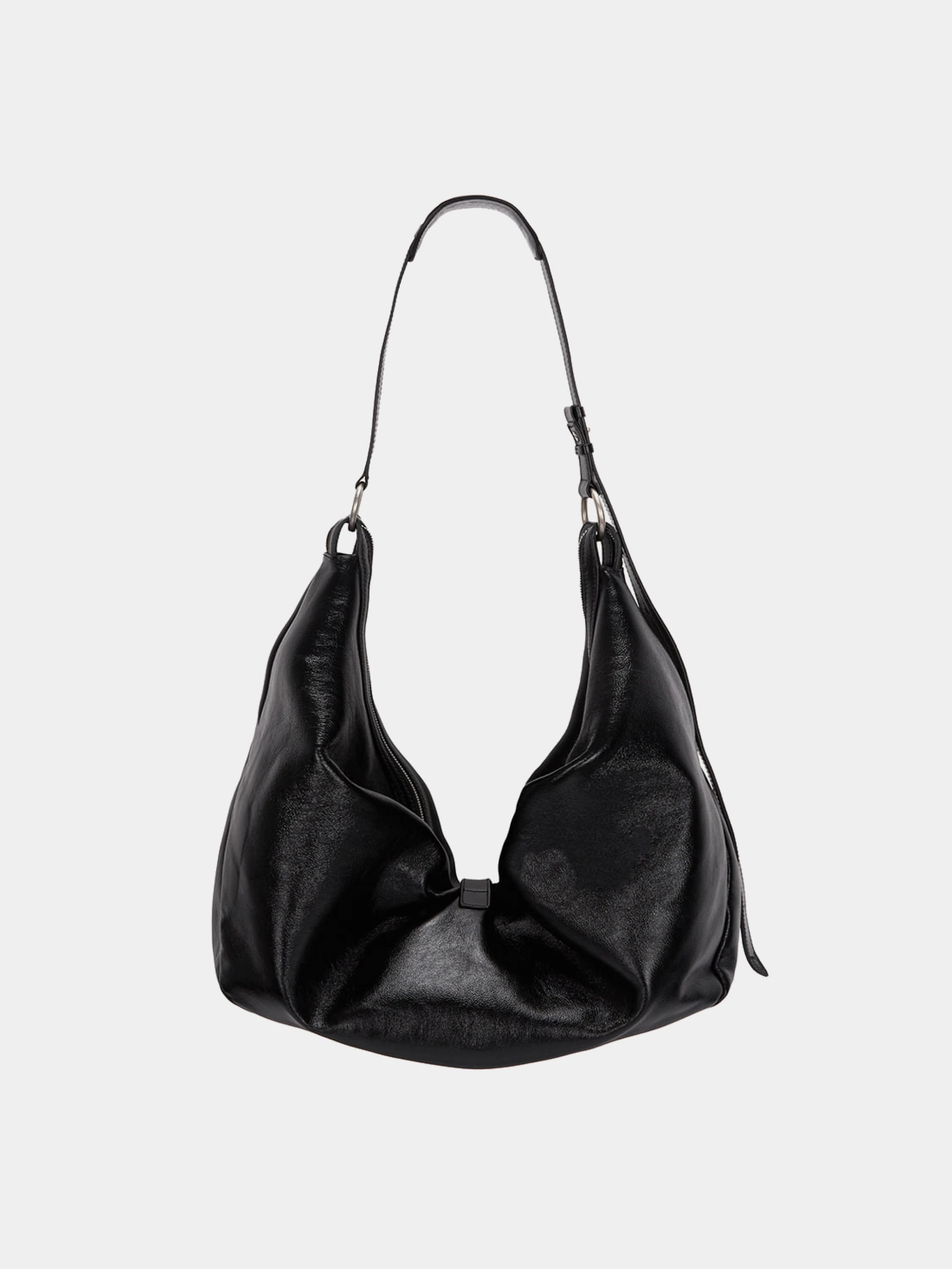 Сумка MARGESHERWOOD Belted Hobo Black Glossy Plain