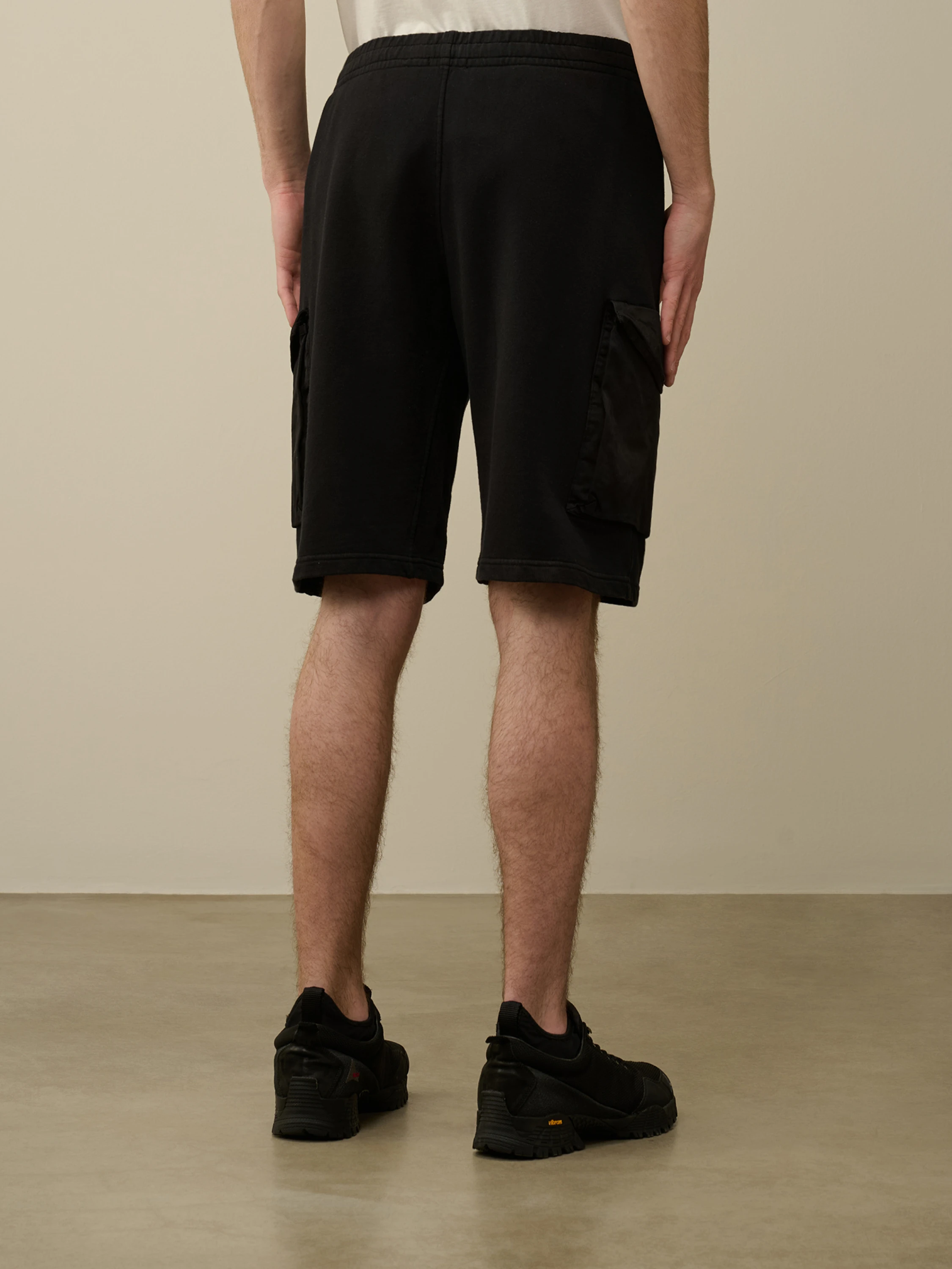 Шорты C.P. Company Cotton Fleece Mixed Cargo Black