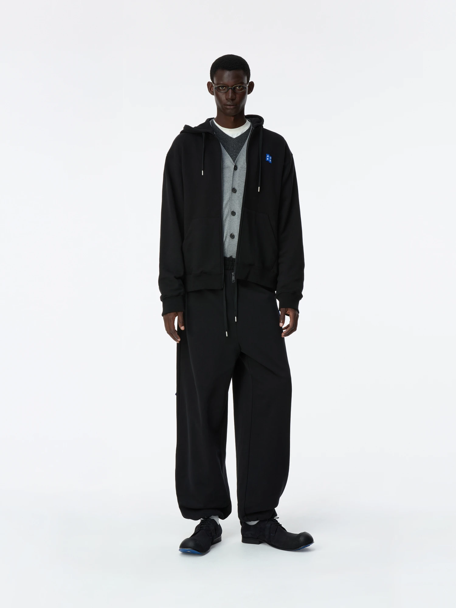 Зип-худи ADERERROR Sig; BL Tag 01 Black