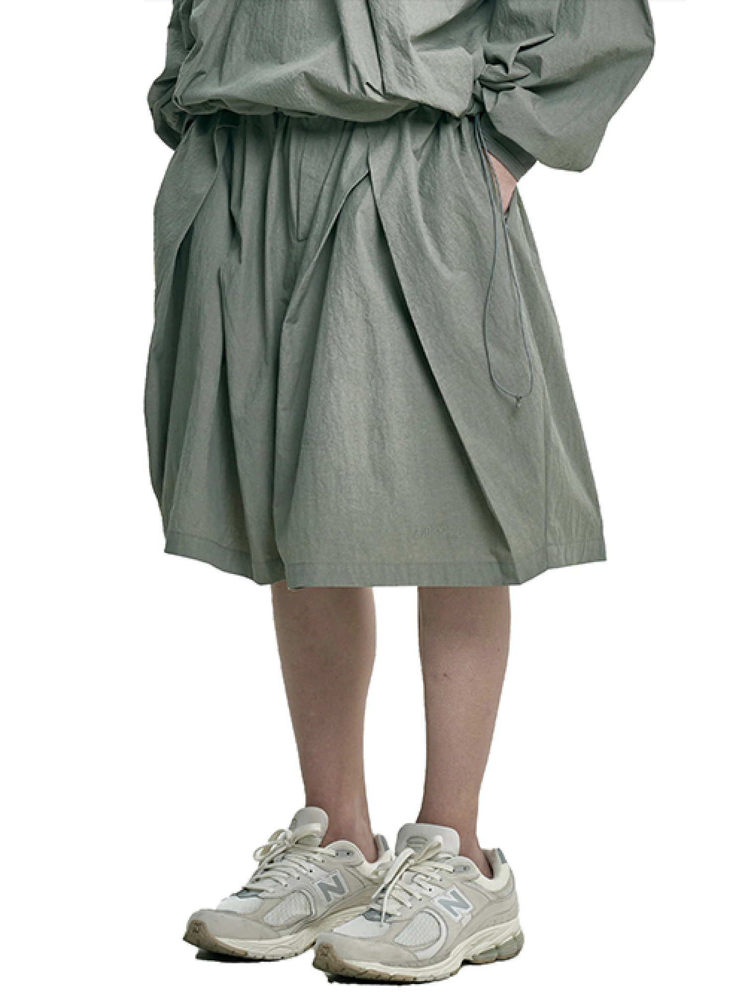 Шорты AJOBYAJO Tulip Nylon Wide Light Khaki