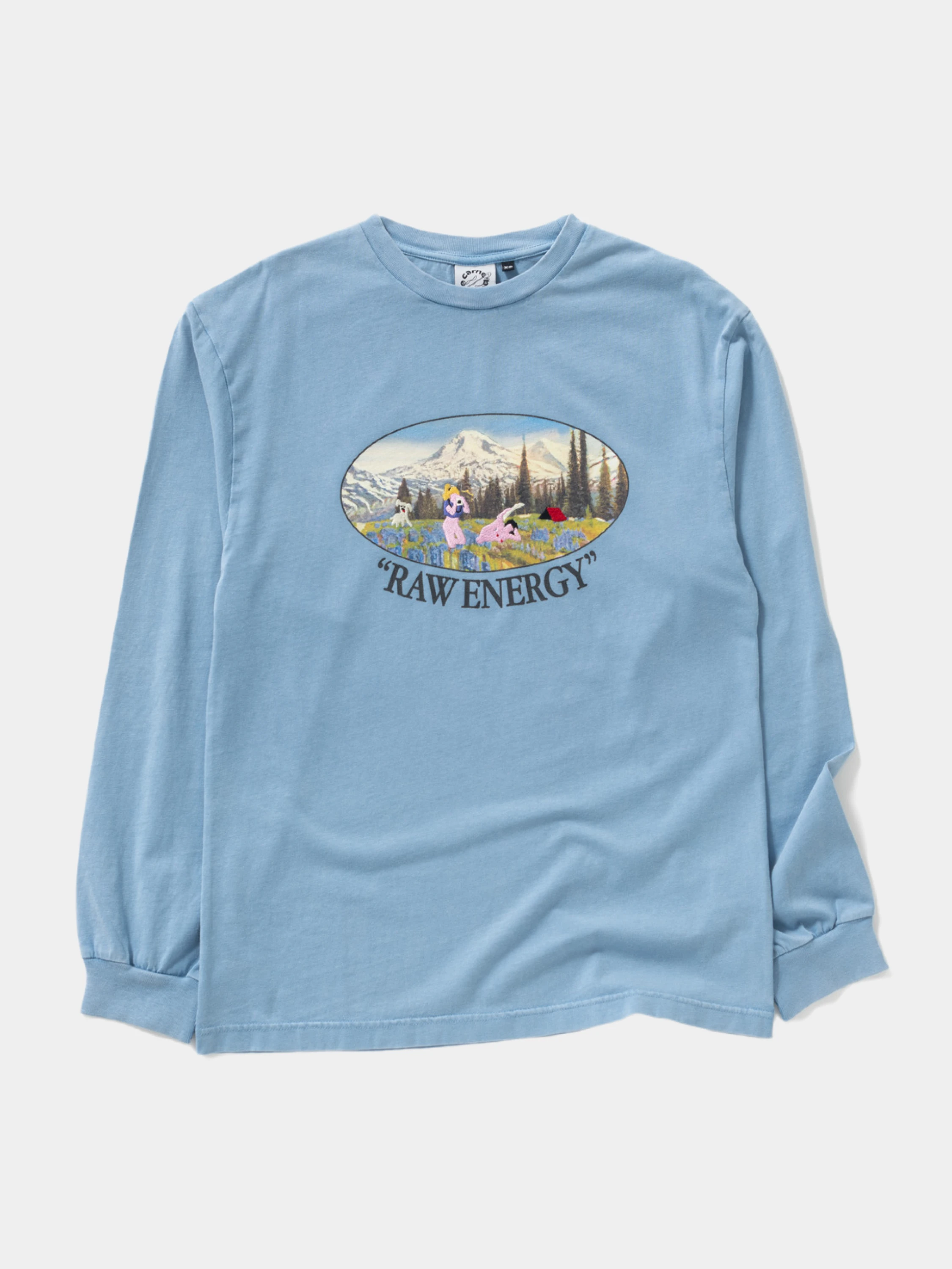 Лонгслив Carne Bollente Raw Energy Washed Blue